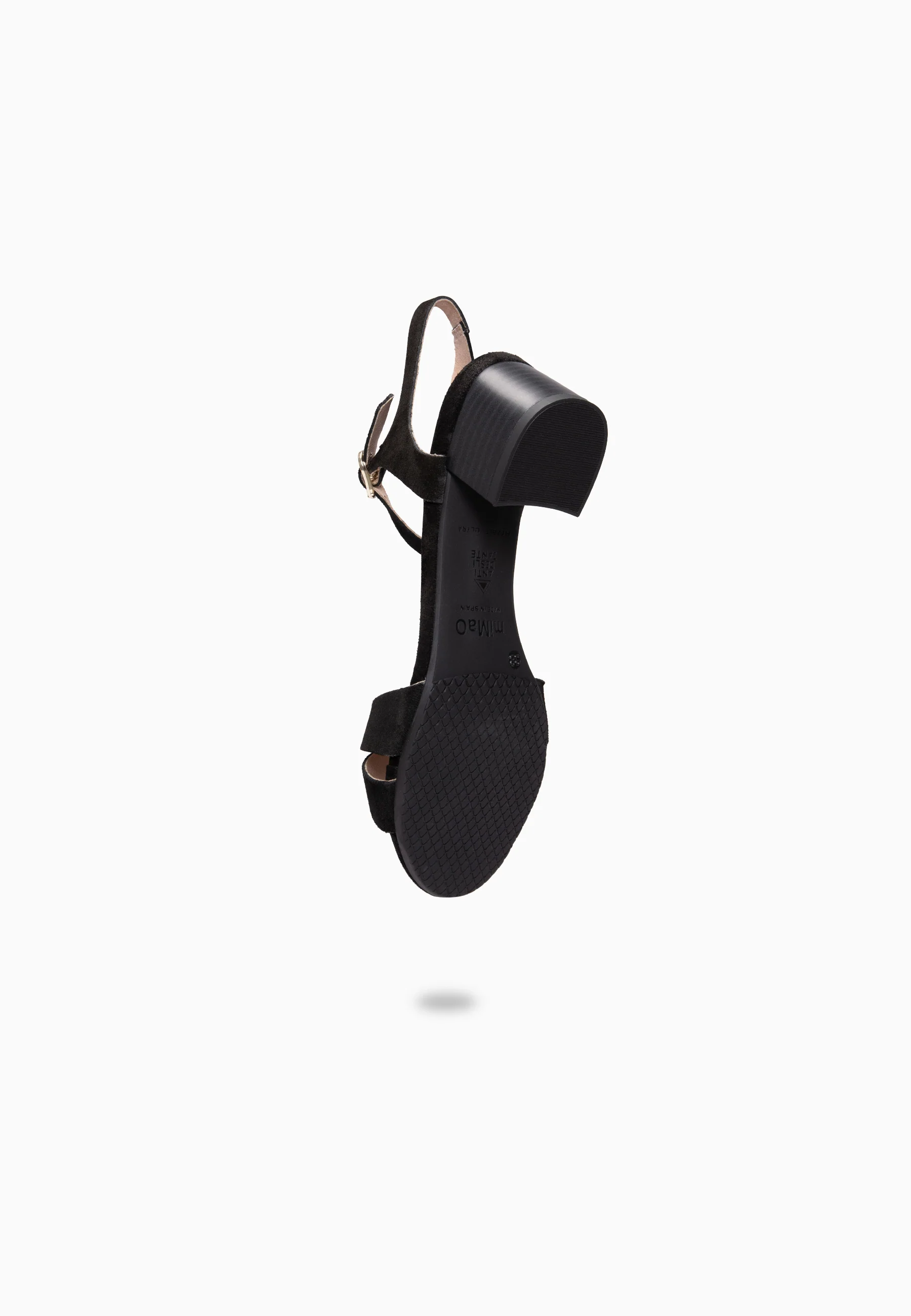 ORIANA - Sandalias de tacón de ante NEGRO - Image 8