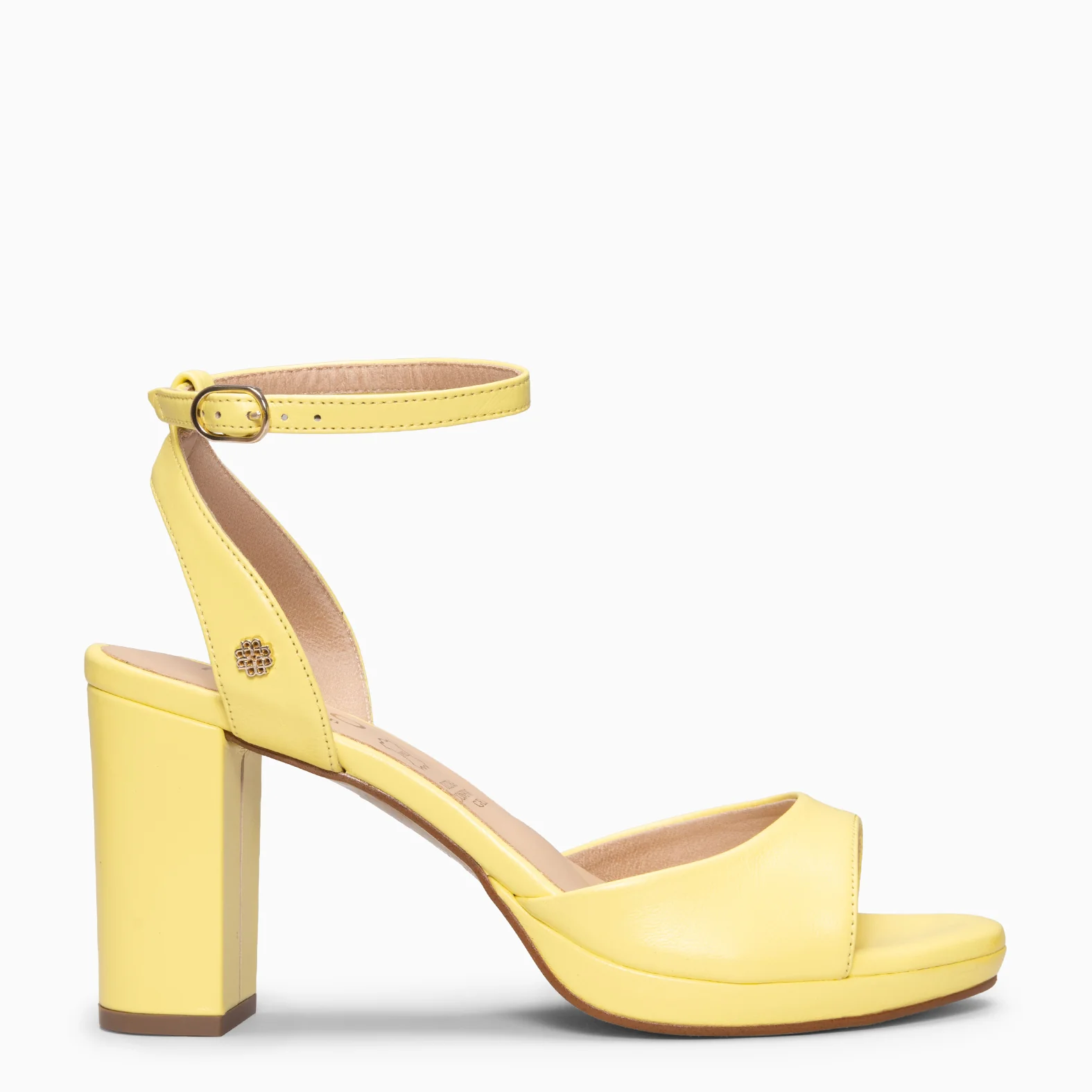 DALIDA - Sandalias de tacón ancho destalonado AMARILLO - Image 2