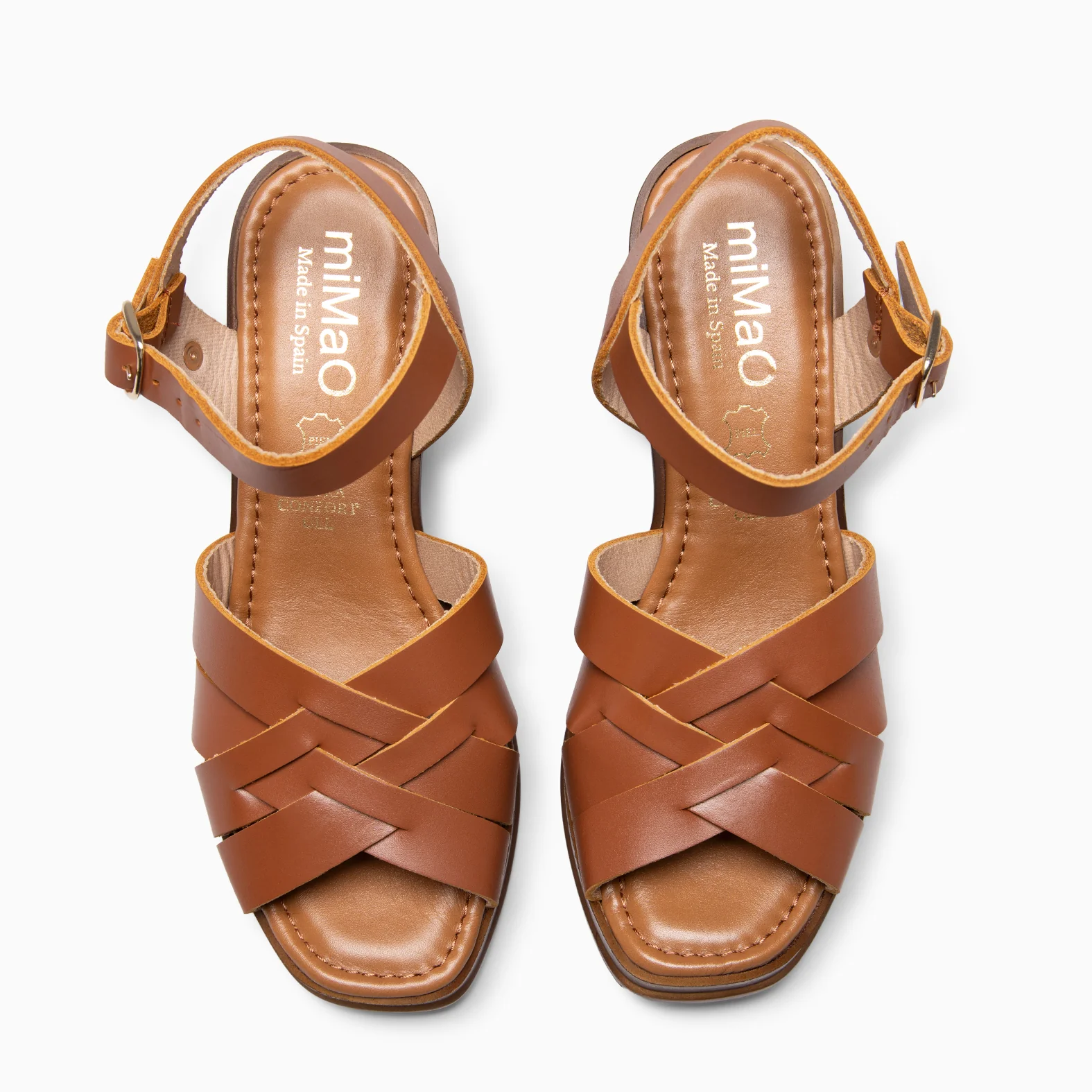 SAMOA - Sandalia casual de tacón ancho MARRON - Image 4