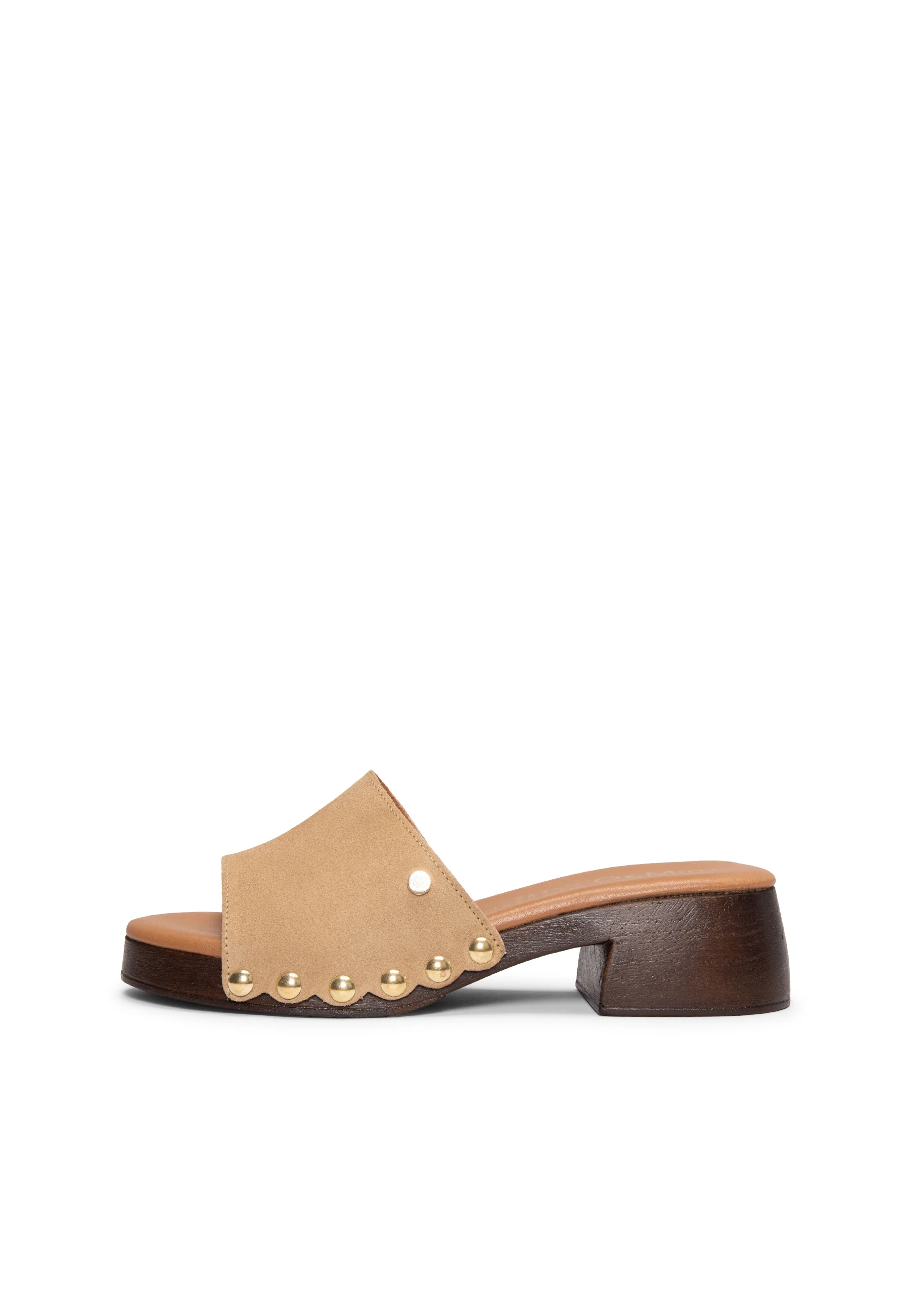 LEYA - Zuecos con tacón bajo BEIGE - Image 6