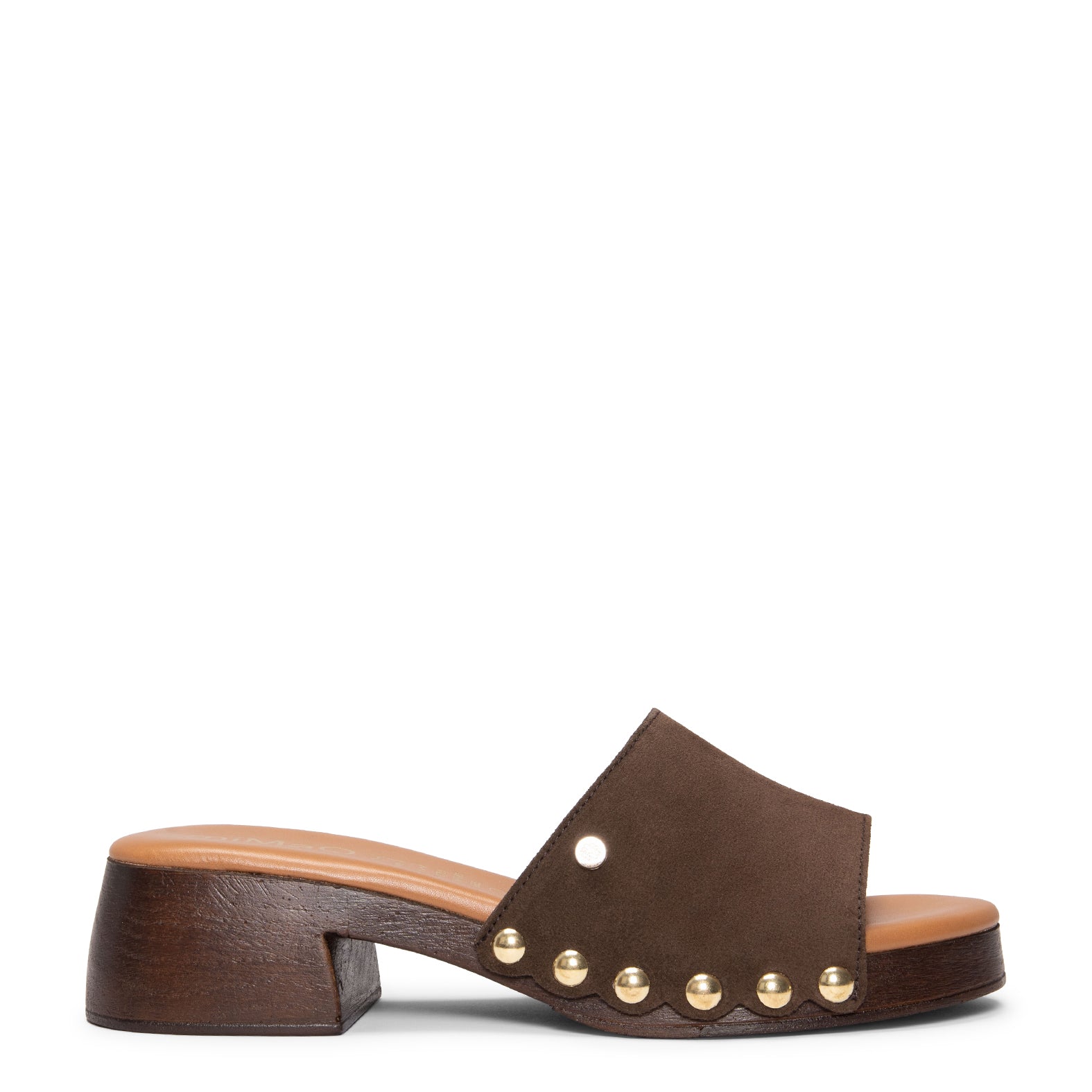 LEYA - Zuecos con tacón bajo MARRON - Image 3
