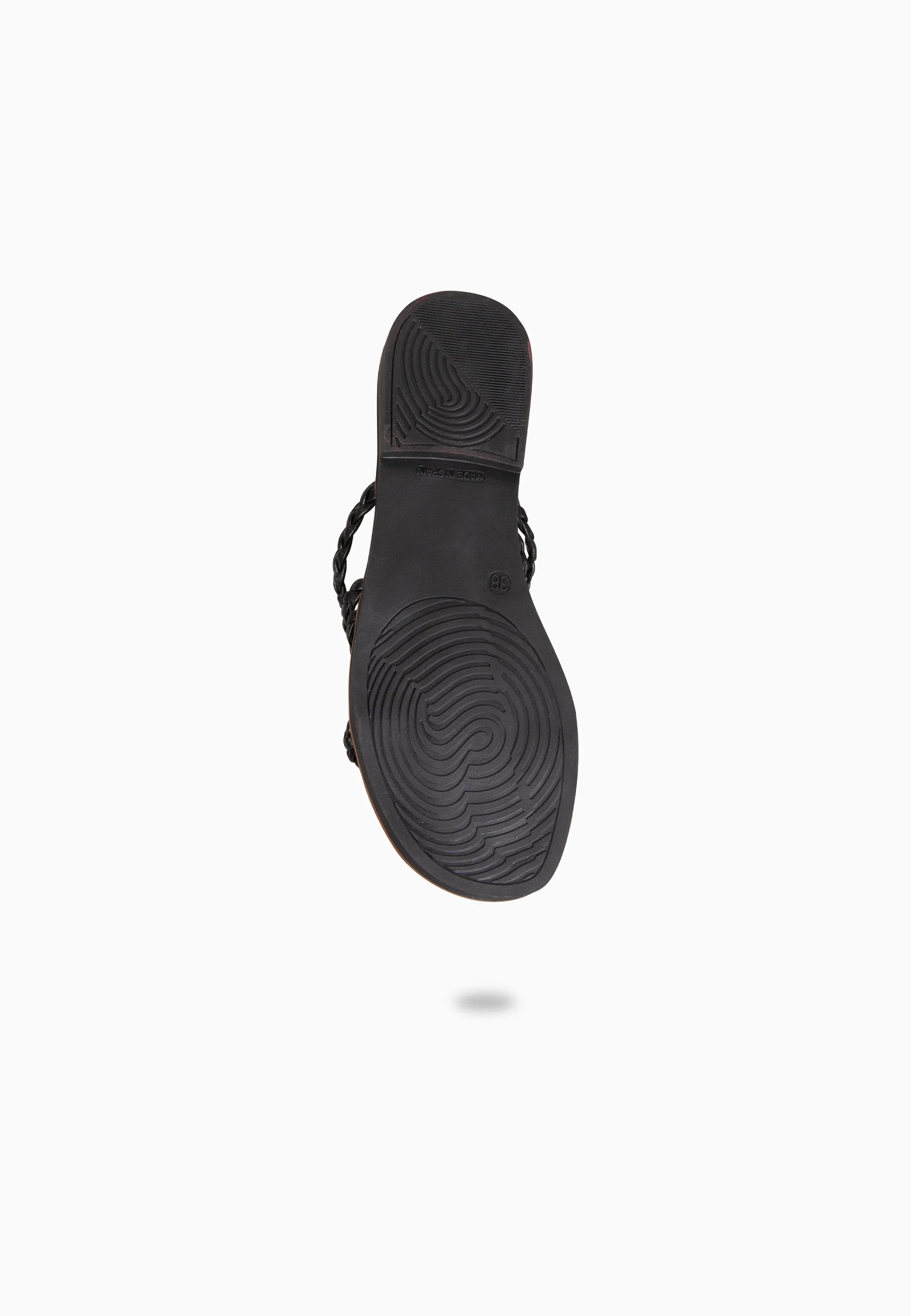 HIDRA - Sandalias planas trenzadas NEGRO - Image 8