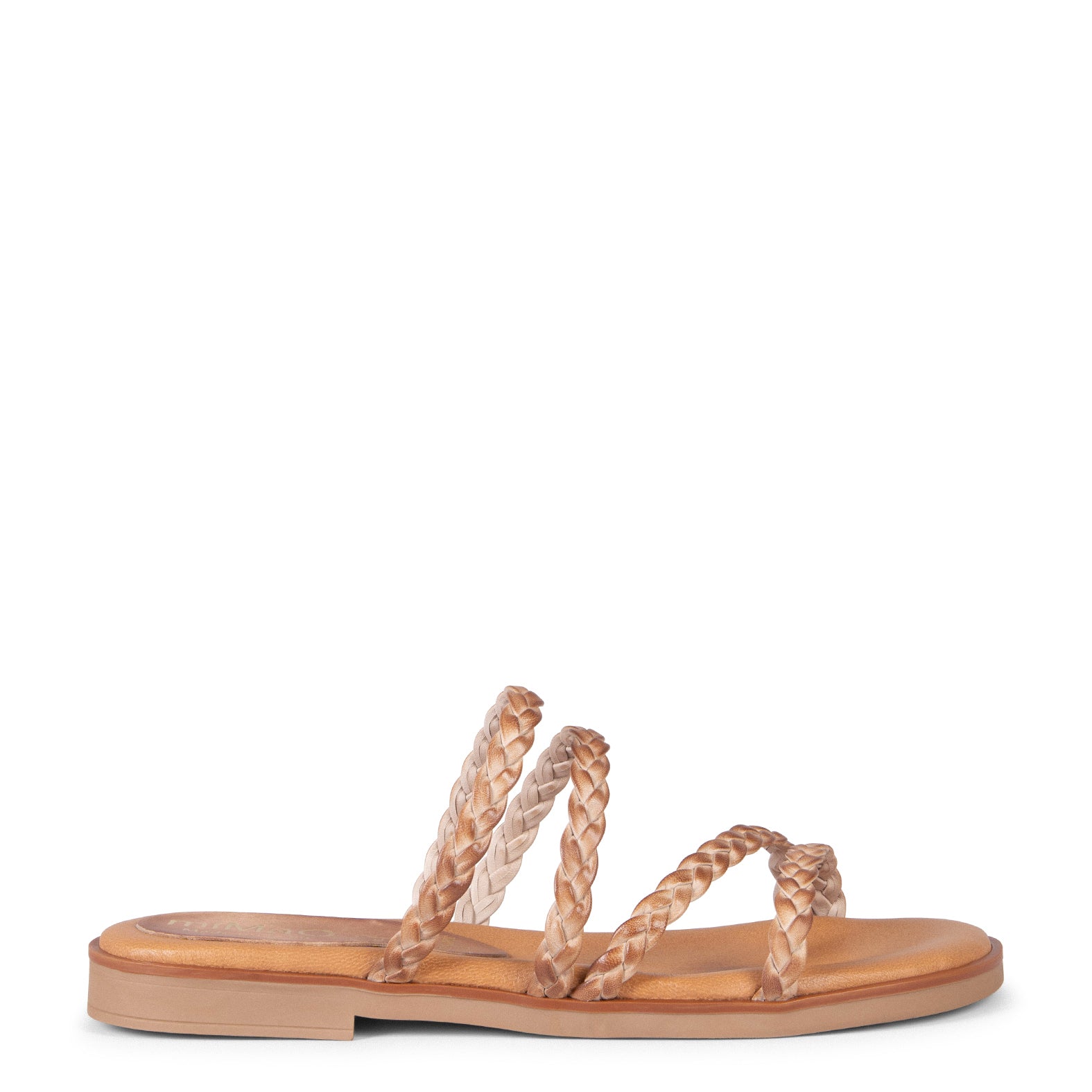 HIDRA - Sandalias planas trenzadas TAUPE - Image 3