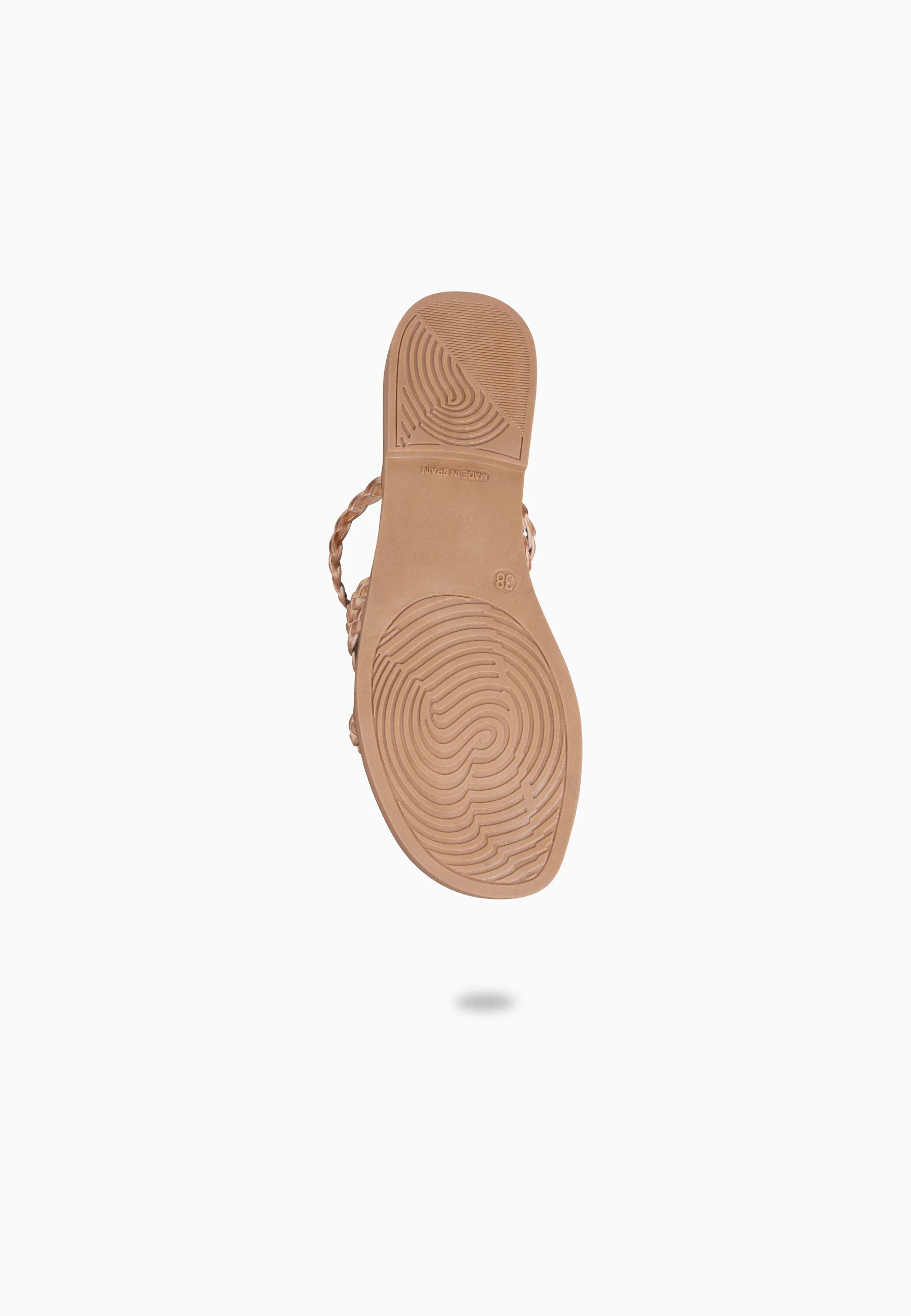 HIDRA - Sandalias planas trenzadas TAUPE - Image 8