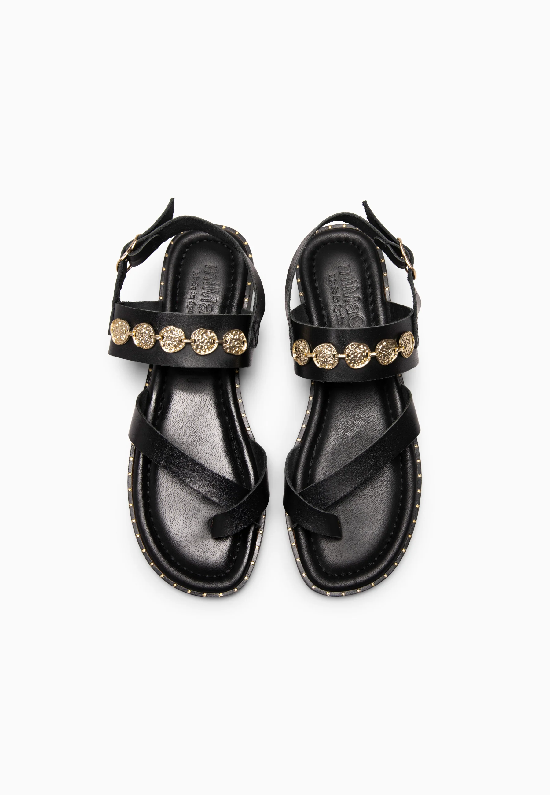 HERA - Sandalias planas de piel NEGRO - Image 8