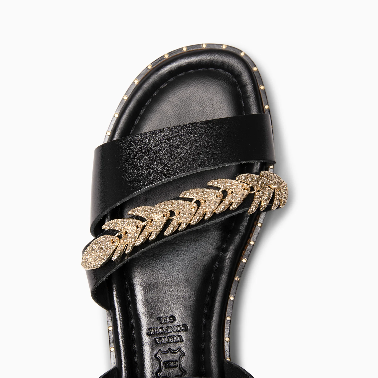 THEMIS - Sandalias planas de piel NEGRO - Image 5