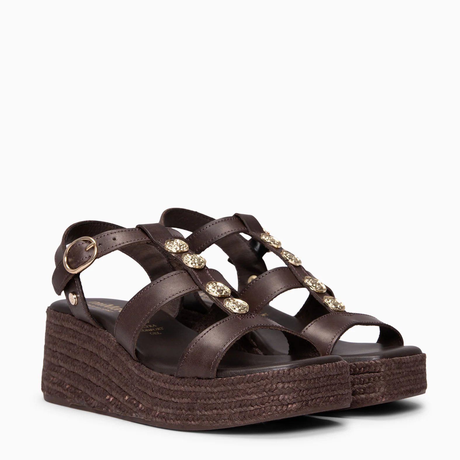 DANAE - Sandalias de plataforma de yute MARRON - Image 4
