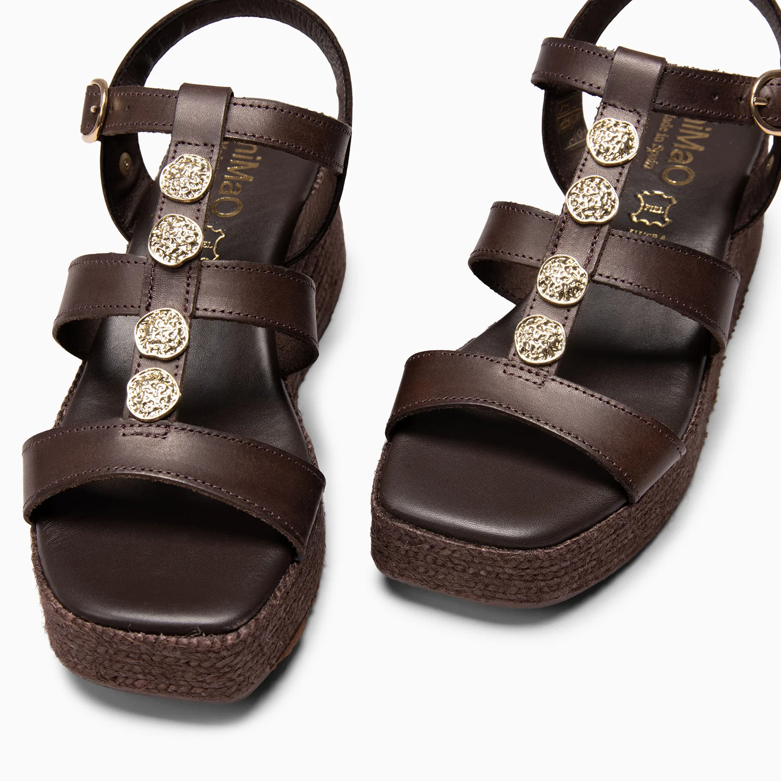 DANAE - Sandalias de plataforma de yute MARRON - Image 9