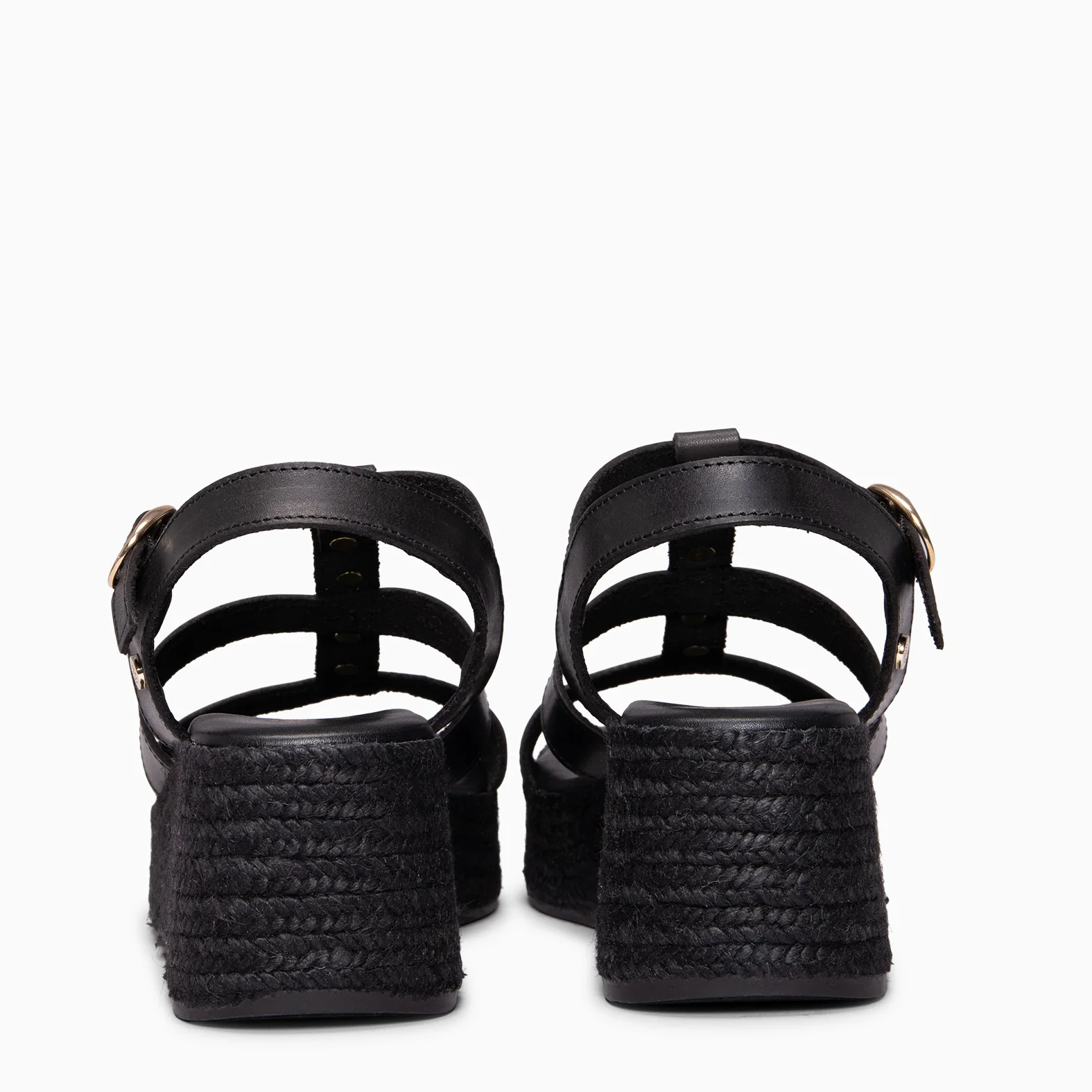 DANAE - Sandalias de plataforma de yute NEGRO - Image 10