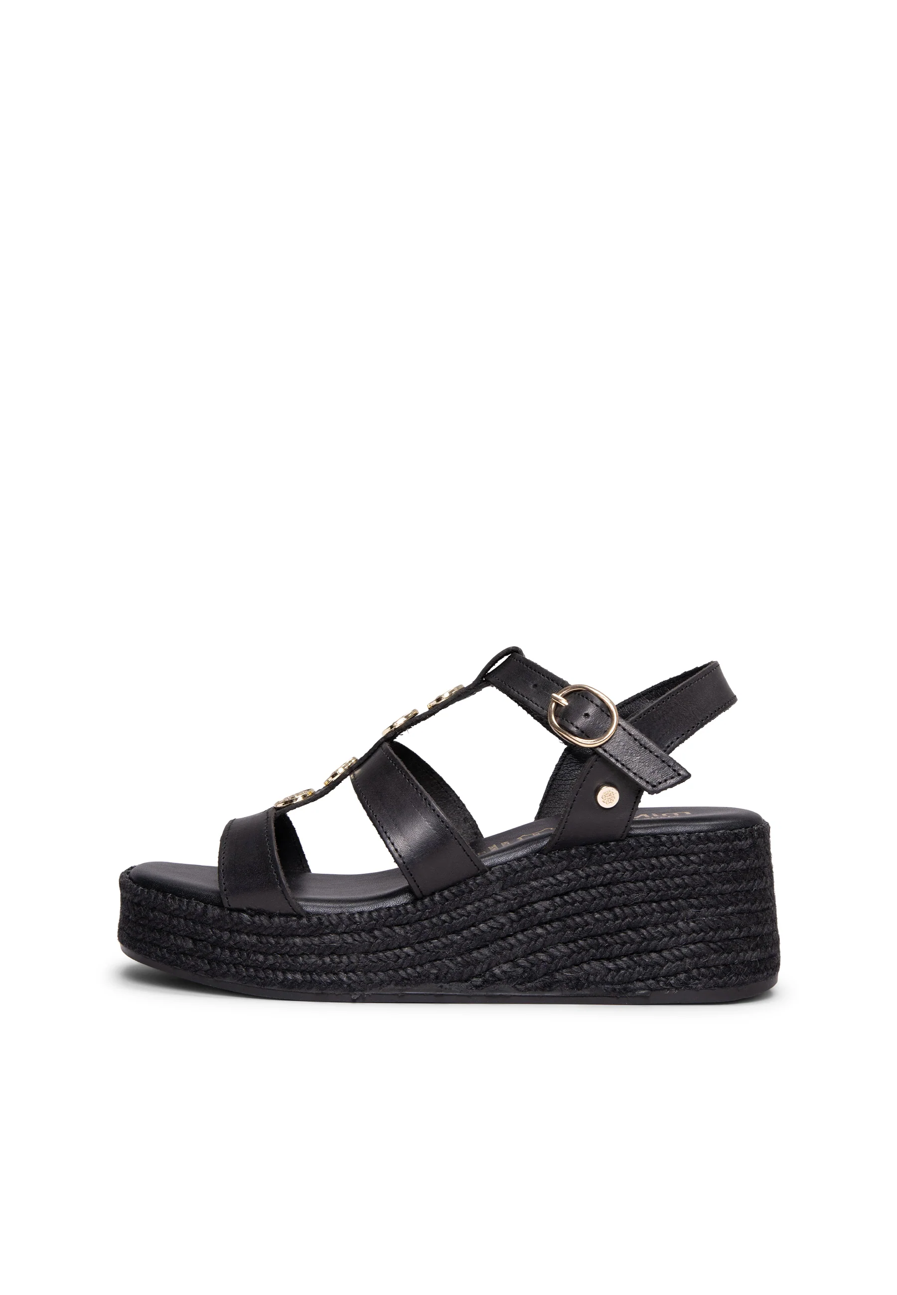 DANAE - Sandalias de plataforma de yute NEGRO - Image 6