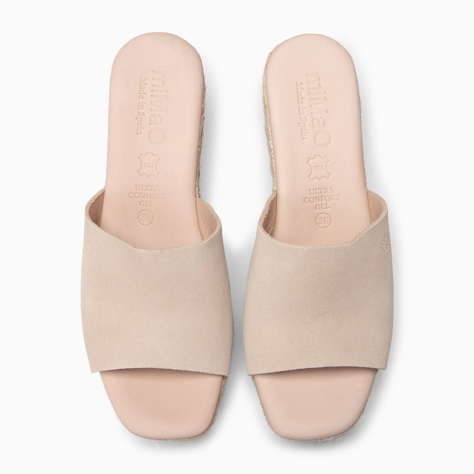 MAIRA - Cuñas con plataforma de esparto BEIGE - Image 4
