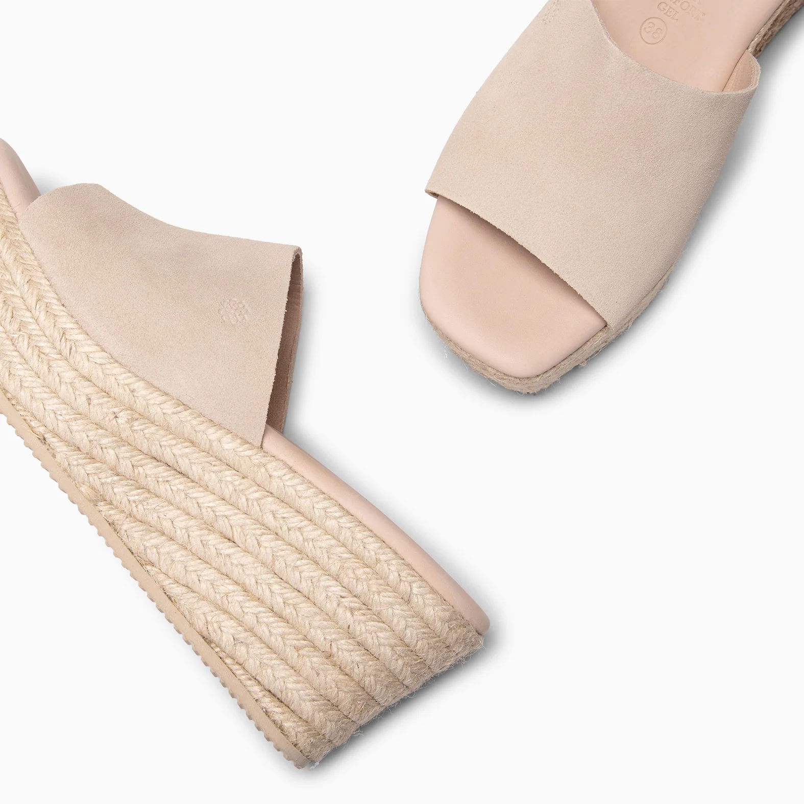 MAIRA - Cuñas con plataforma de esparto BEIGE - Image 5