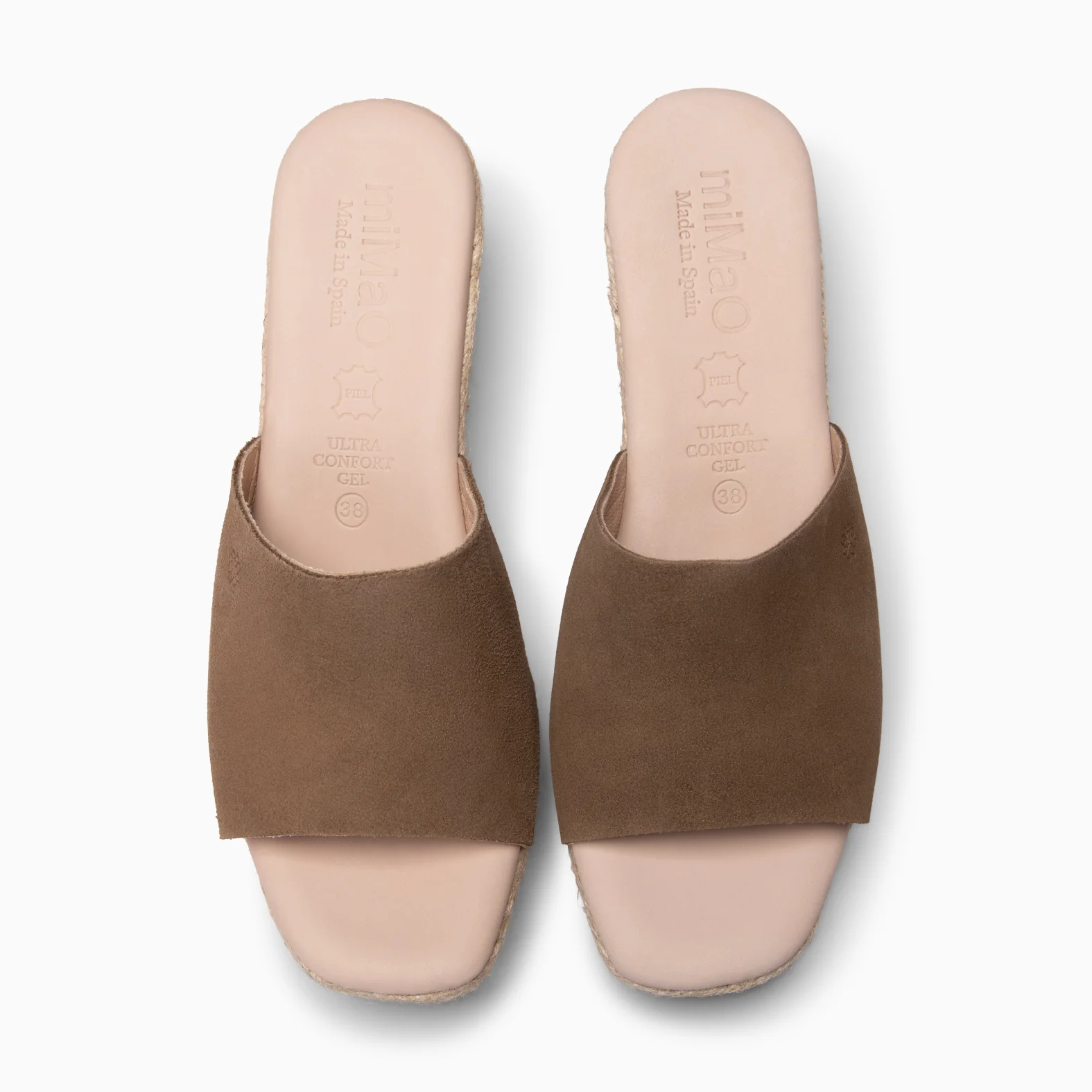 MAIRA - Cuñas con plataforma de esparto TAUPE - Image 4