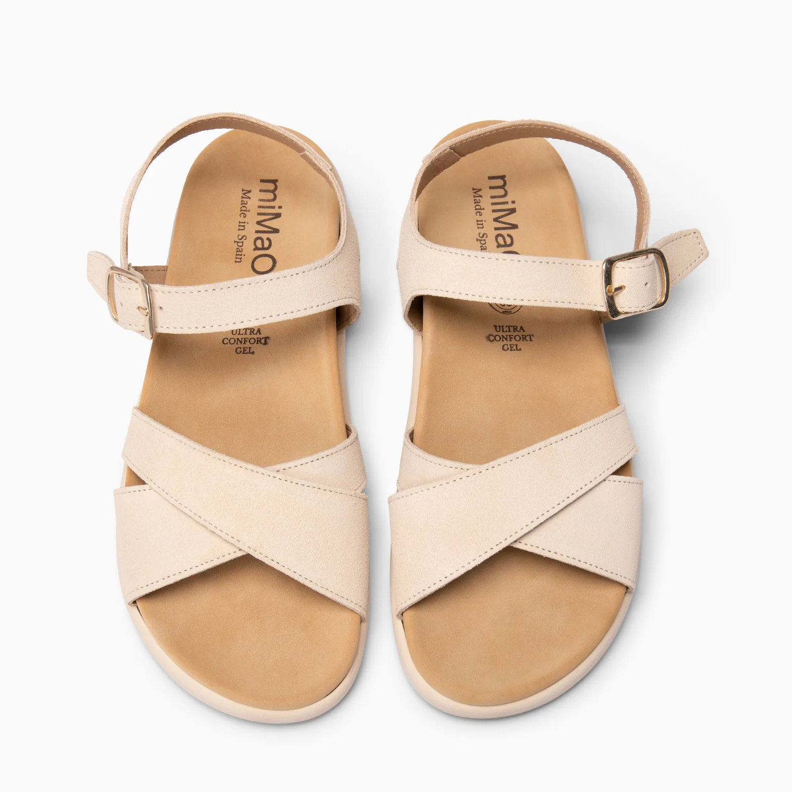 BRISA - Sandalias Baresoft de ante BEIGE - Image 4