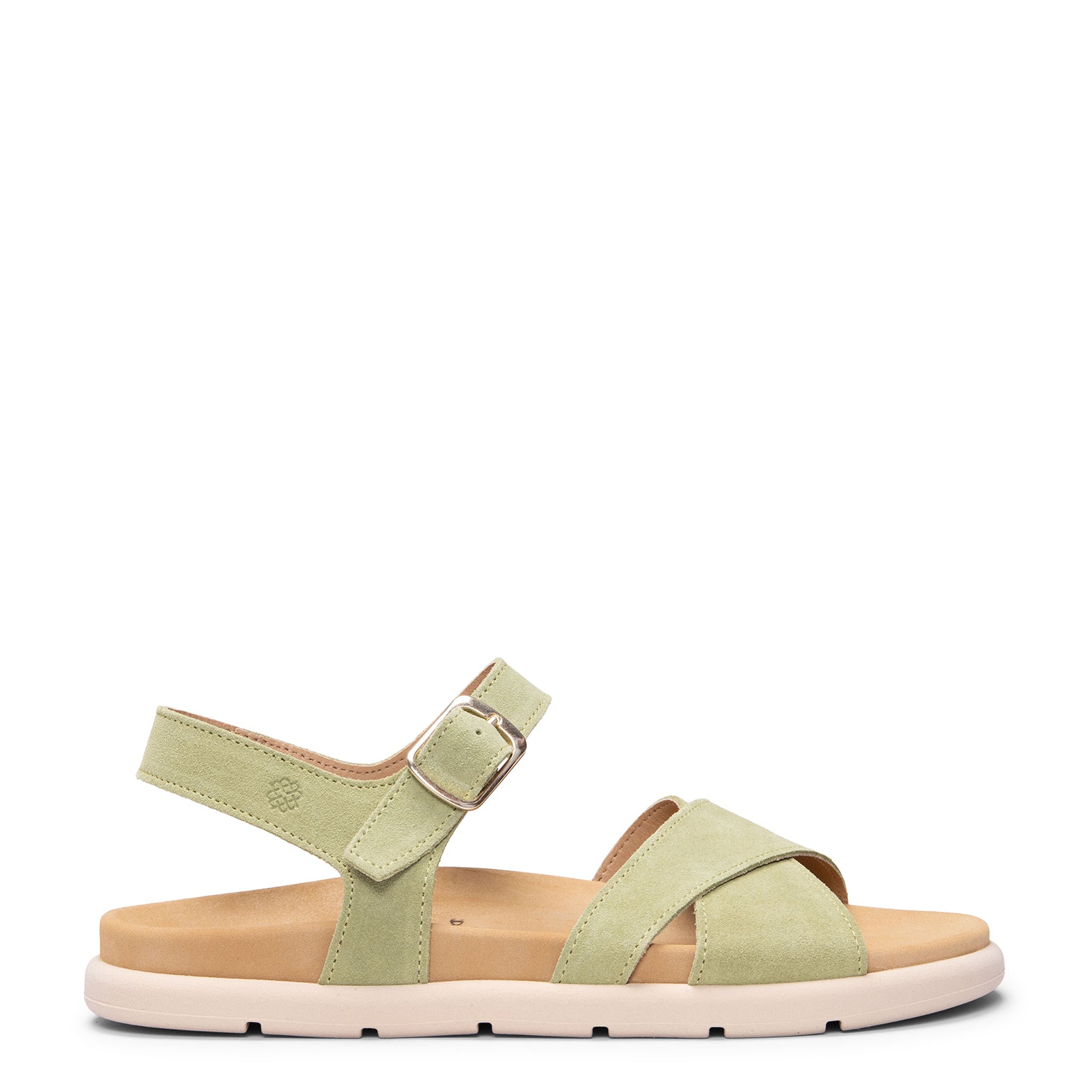 BRISA - Sandalias Baresoft de ante VERDE - Image 3