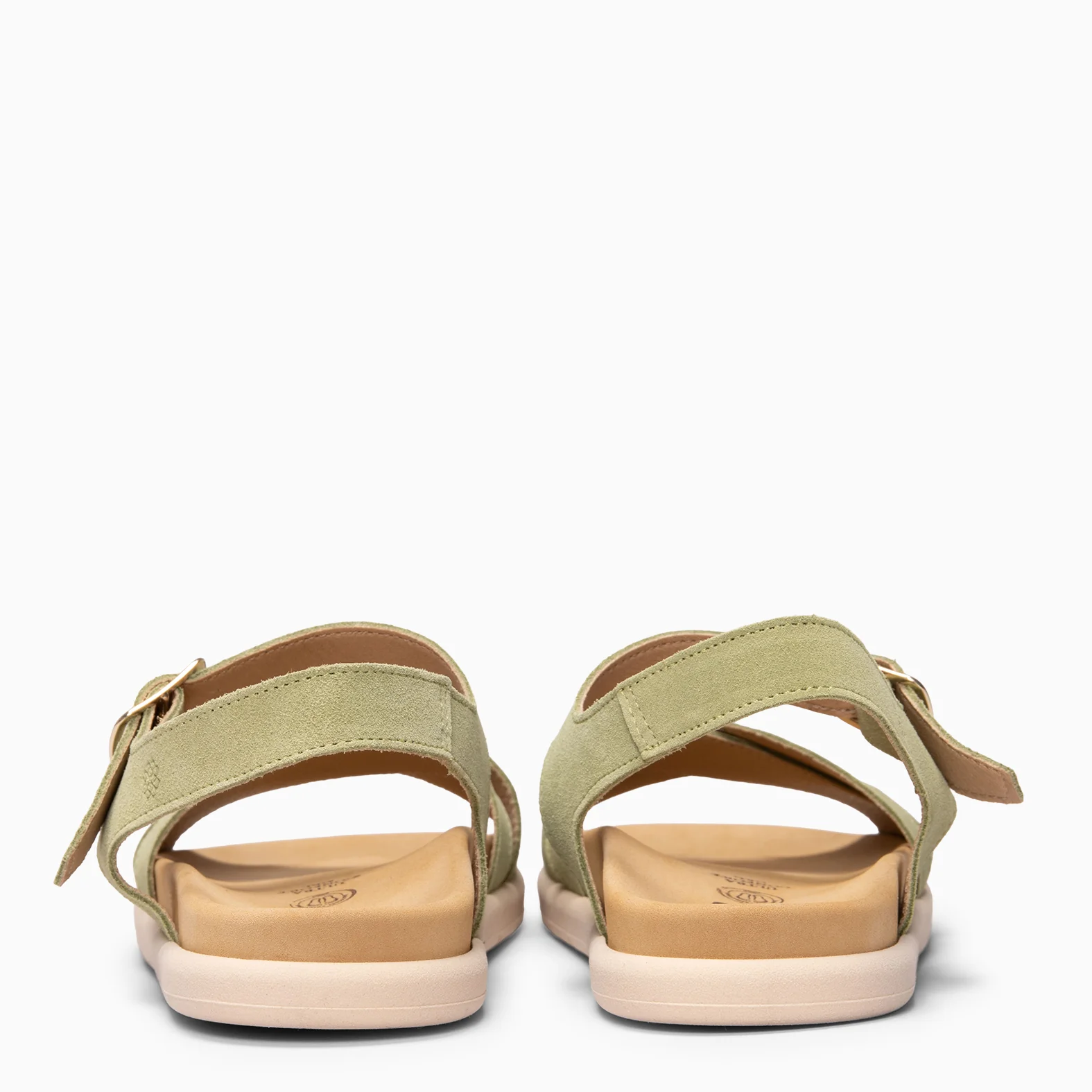 BRISA - Sandalias Baresoft de ante VERDE - Image 4