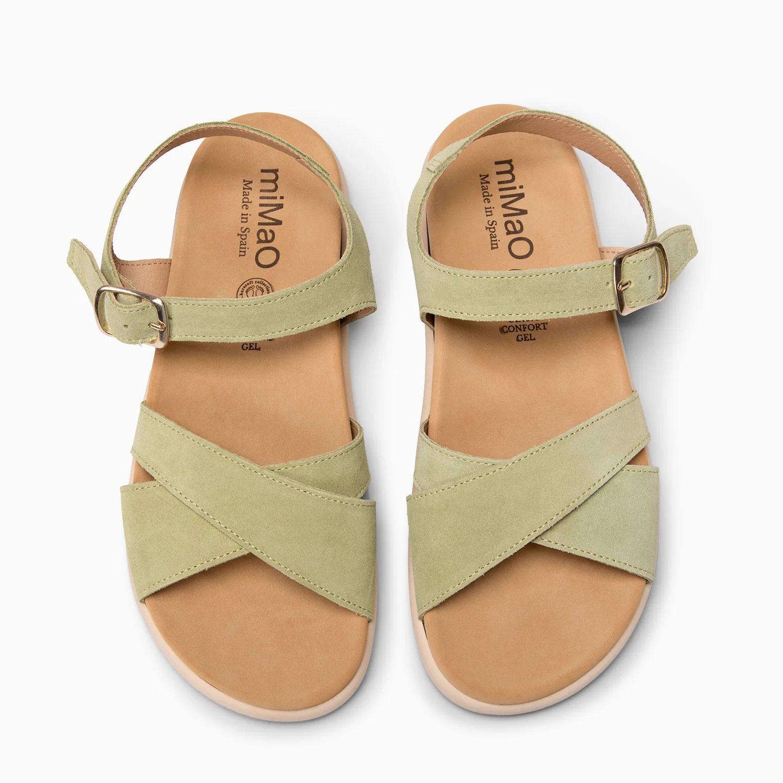 BRISA - Sandalias Baresoft de ante VERDE - Image 5