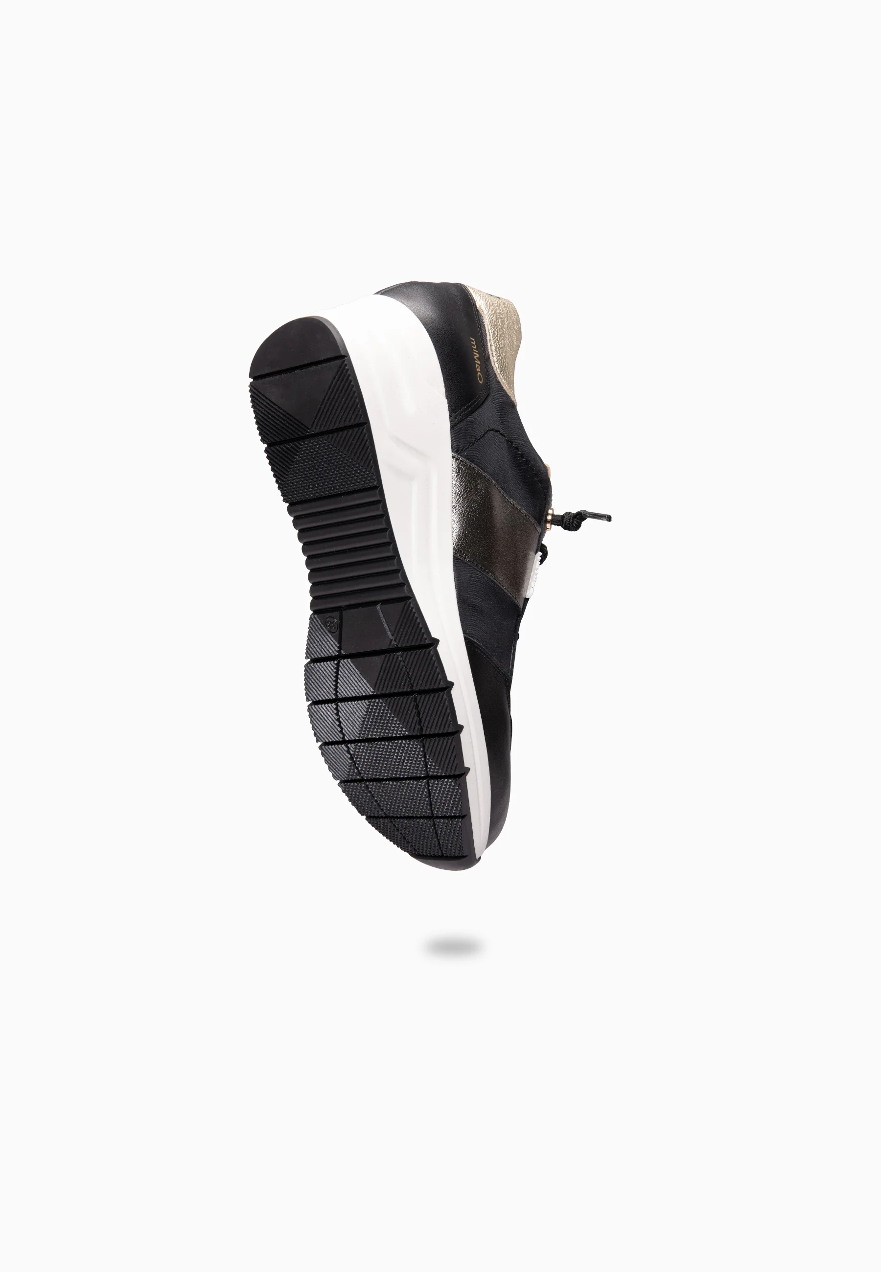CAEN - Zapatillas con cuña en materiales combinados NEGRO - Image 8