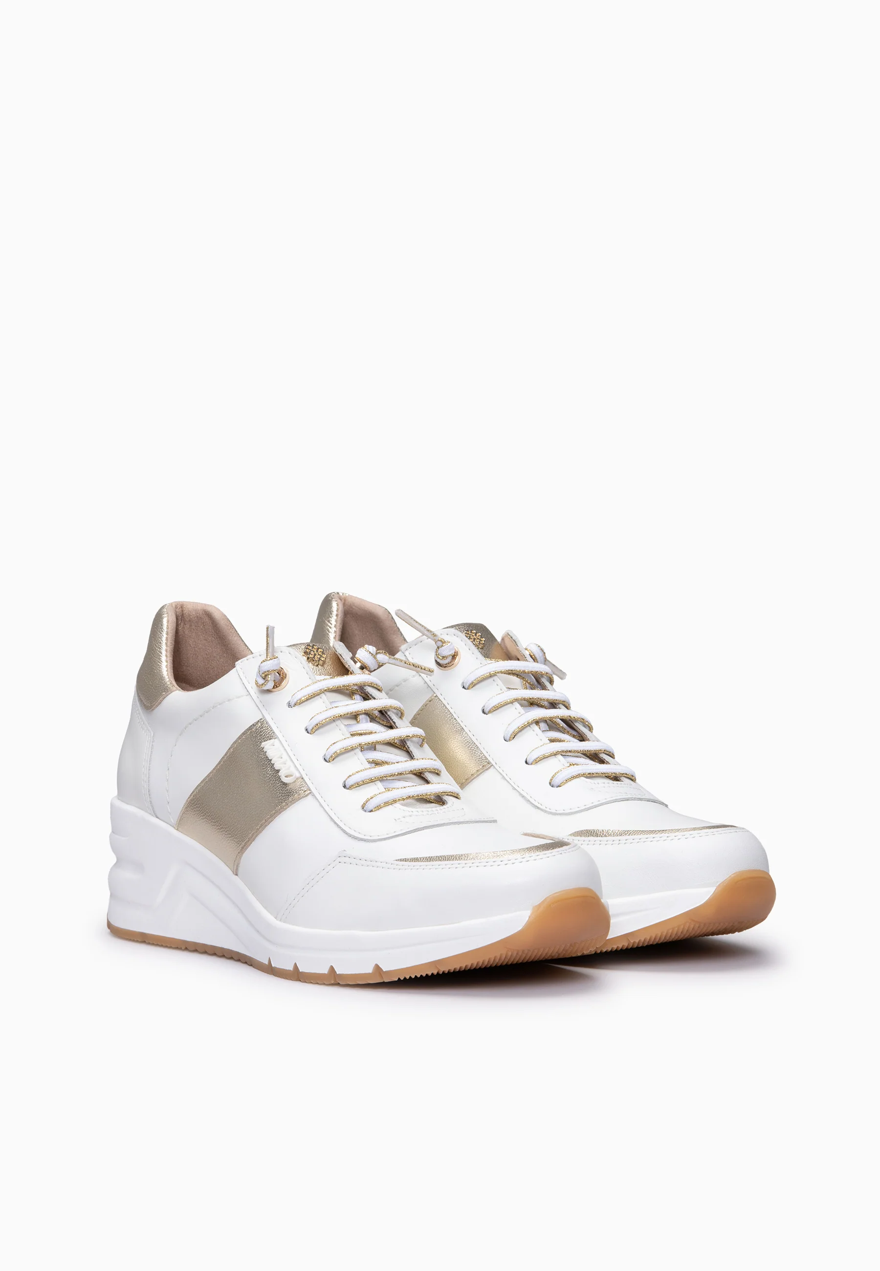 ANNECY - Zapatillas con cuña BLANCO ORO - Image 7