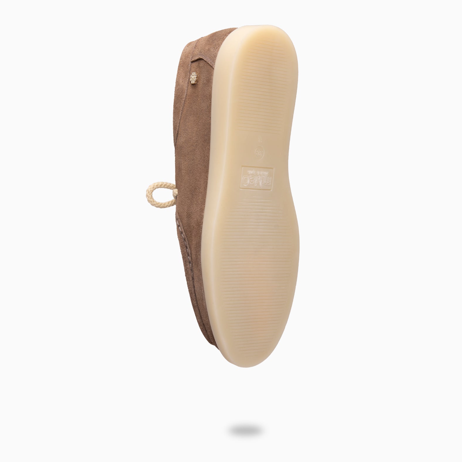 TUPI - Mocasines con cordones de serraje TAUPE - Image 10