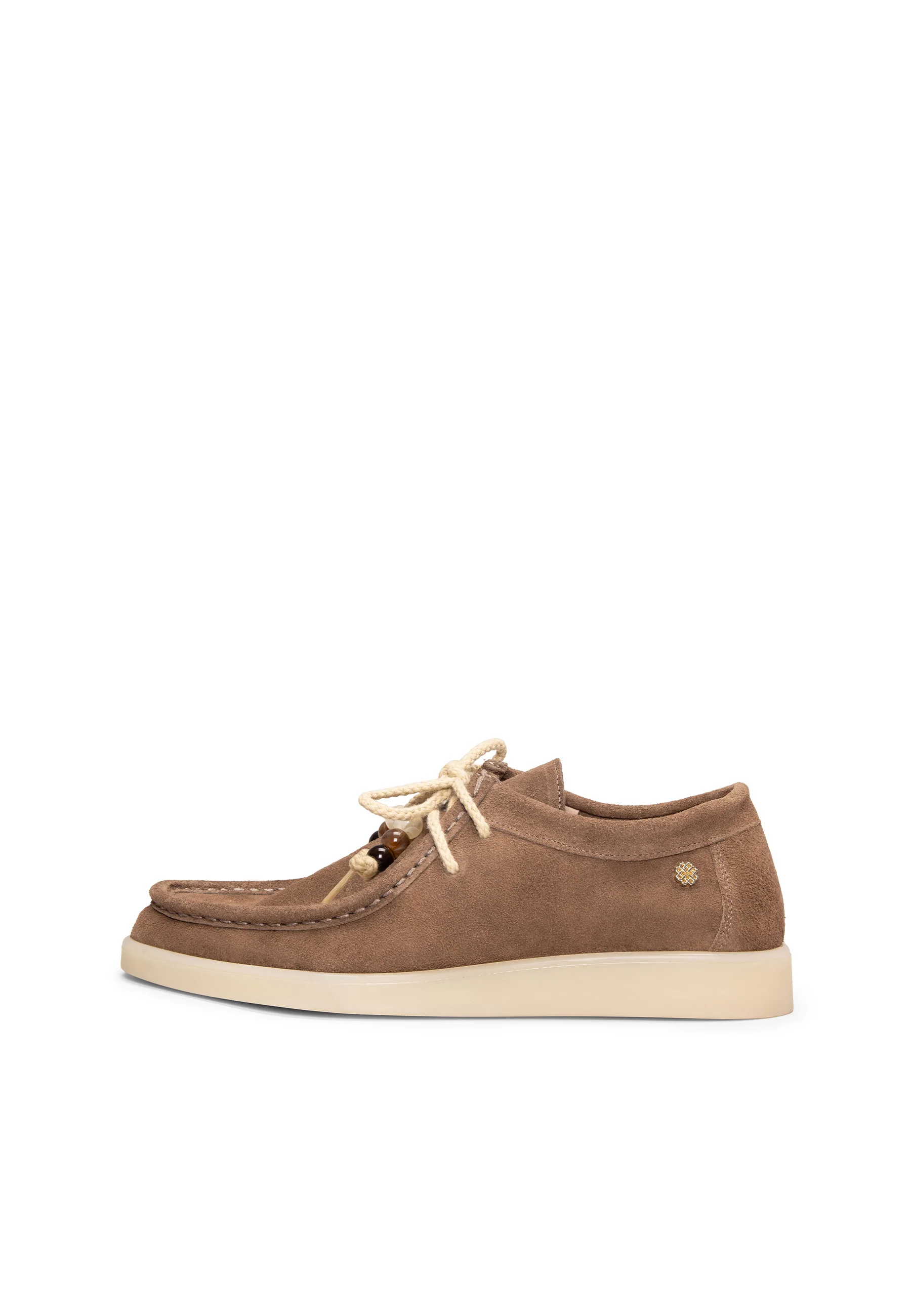 TUPI - Mocasines con cordones de serraje TAUPE - Image 6
