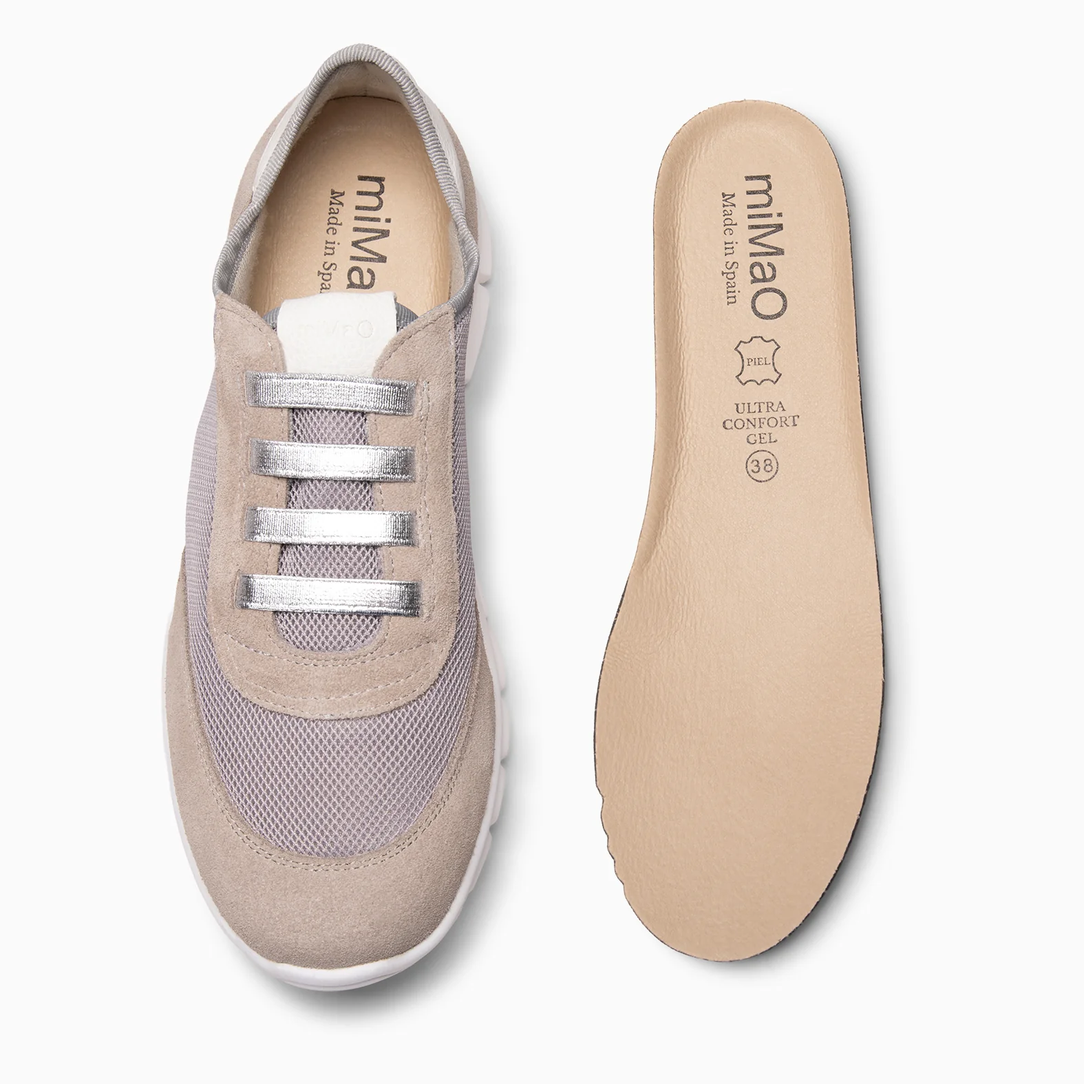 FÜSION 01 - Zapatillas para mujer multi-material GRIS - Image 5