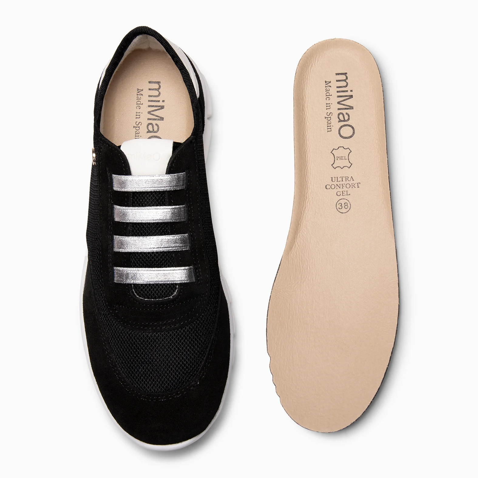 FÜSION 01 - Zapatillas para mujer multi-material NEGRO - Image 4