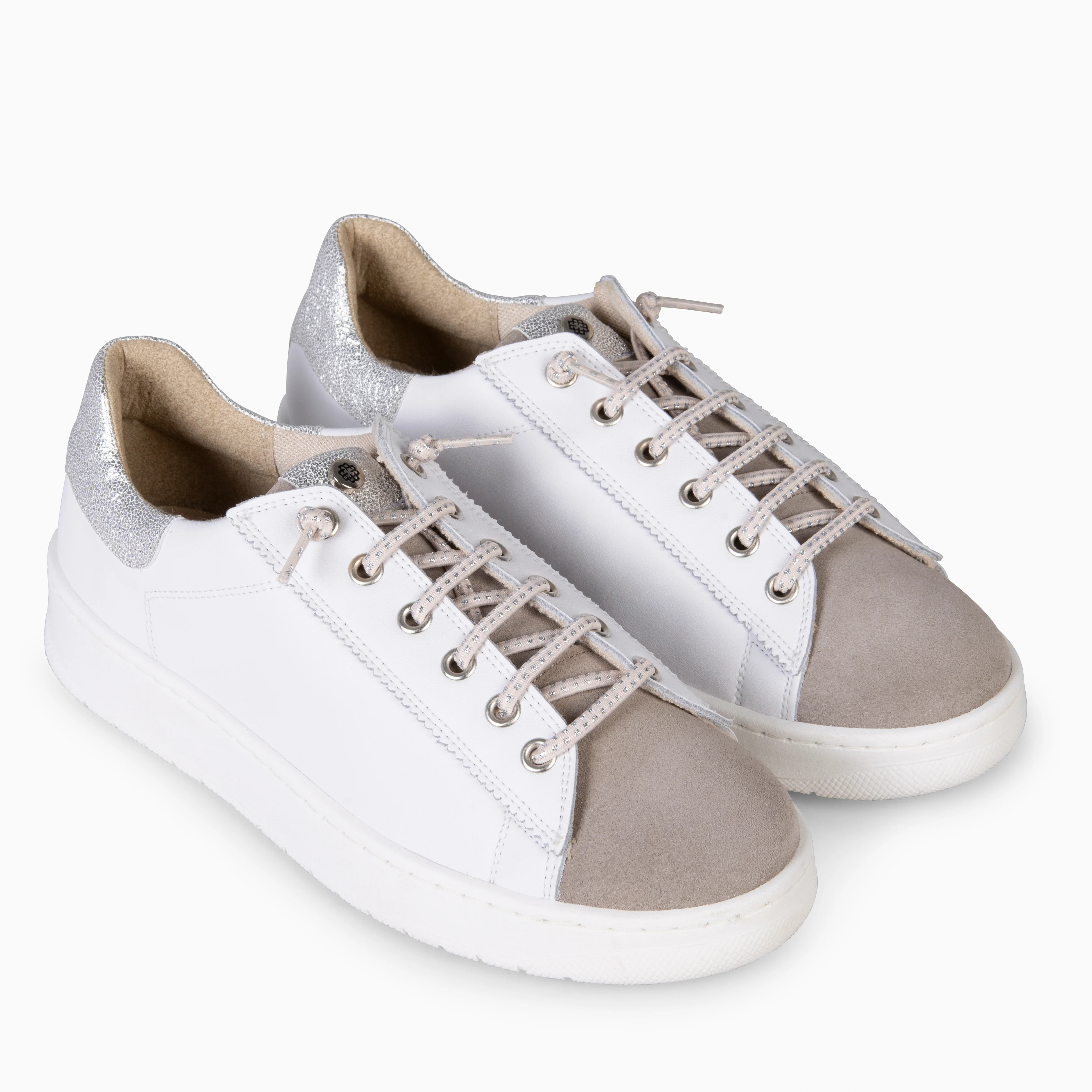 NANTES - Zapatillas Elegantes TAUPE BLANCO - Image 4