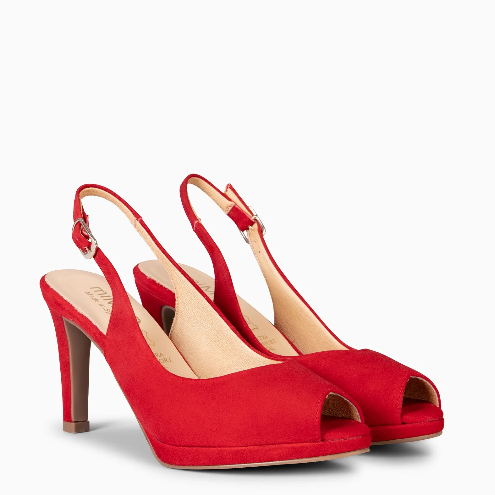 ELSA - Zapatos de tacón alto destalonados ROJO - Image 2
