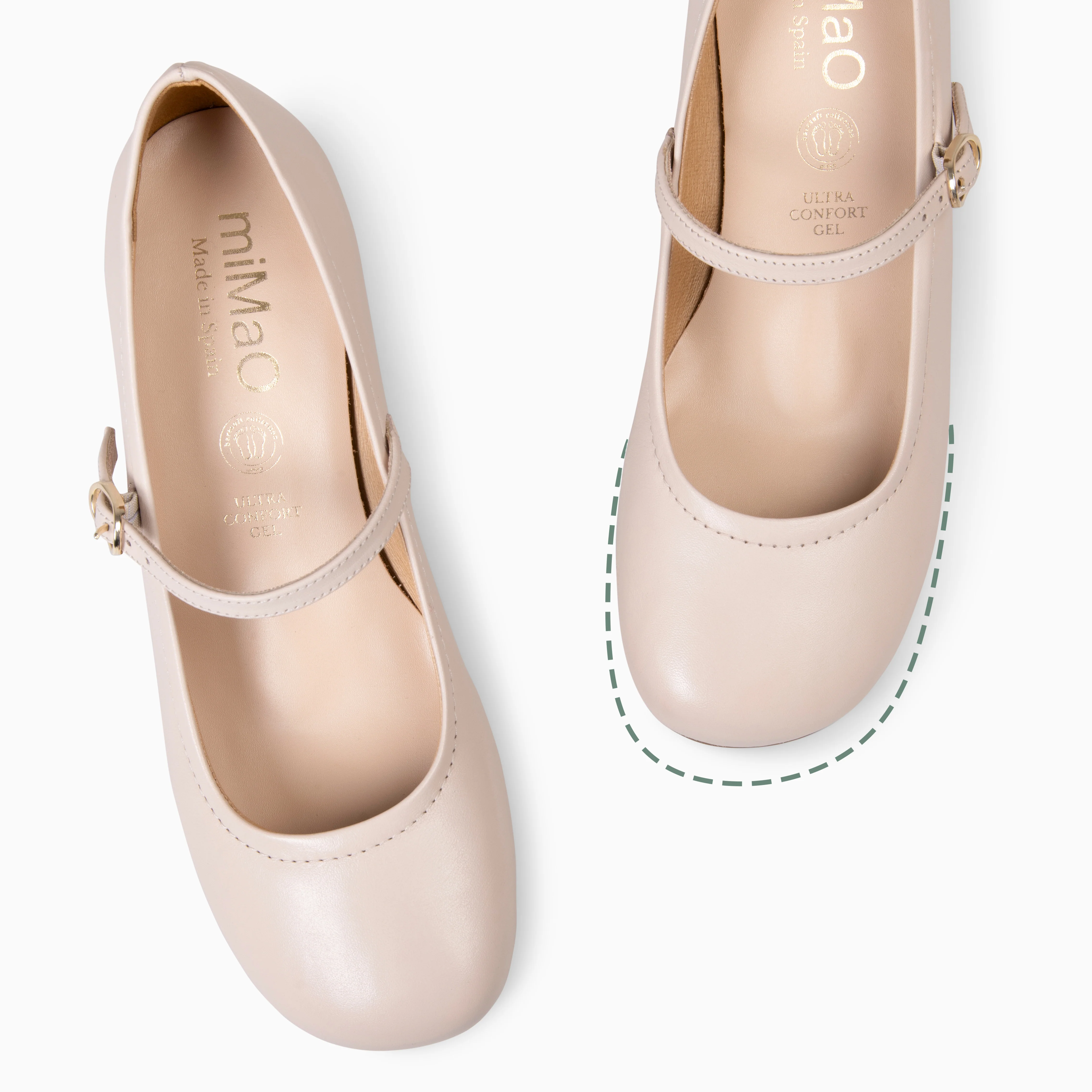 ROSALÍA - MERCEDITAS DE TACÓN ESTILO BARESOFT BEIGE - Image 5