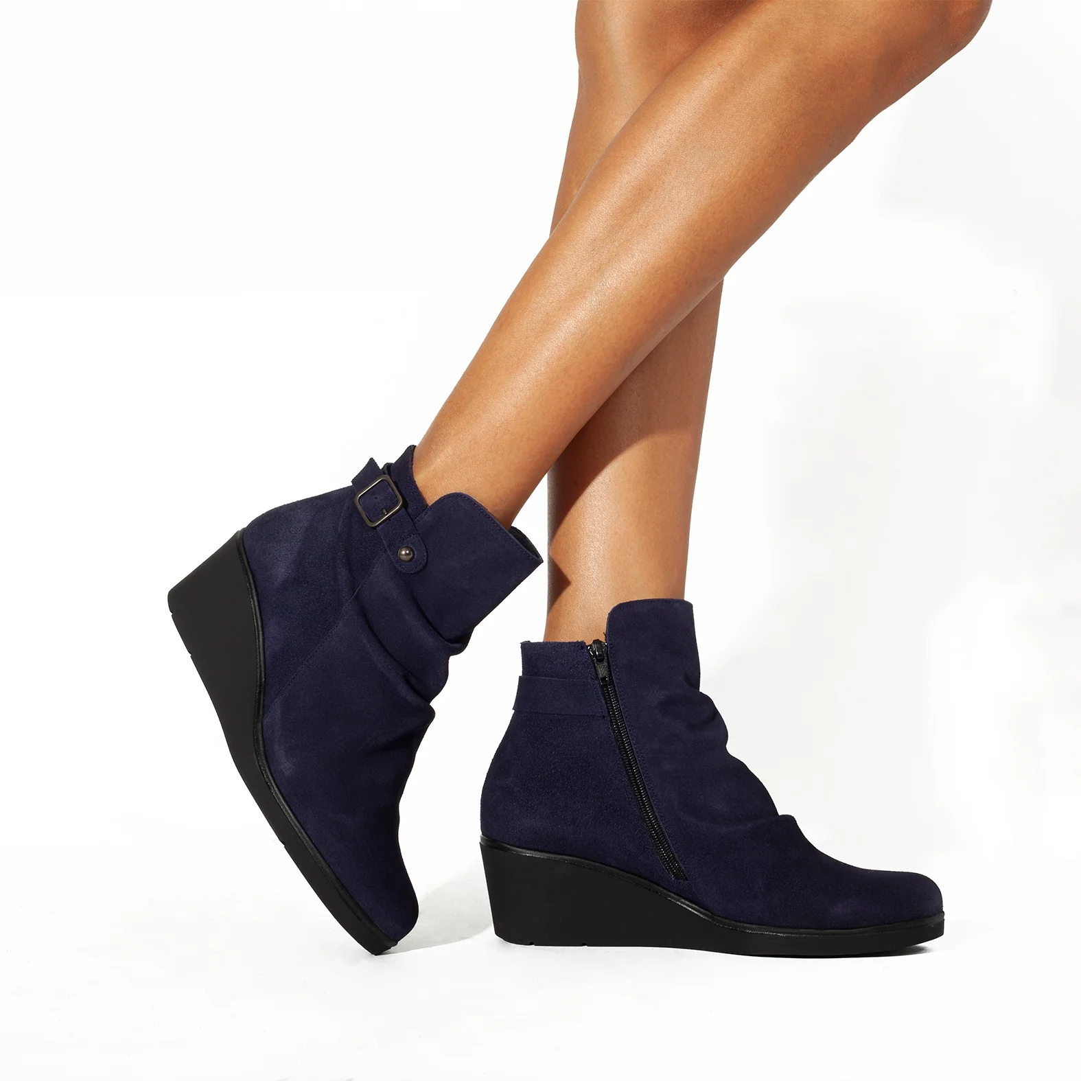 CASUAL - Botín mujer de cuña AZUL - Image 5