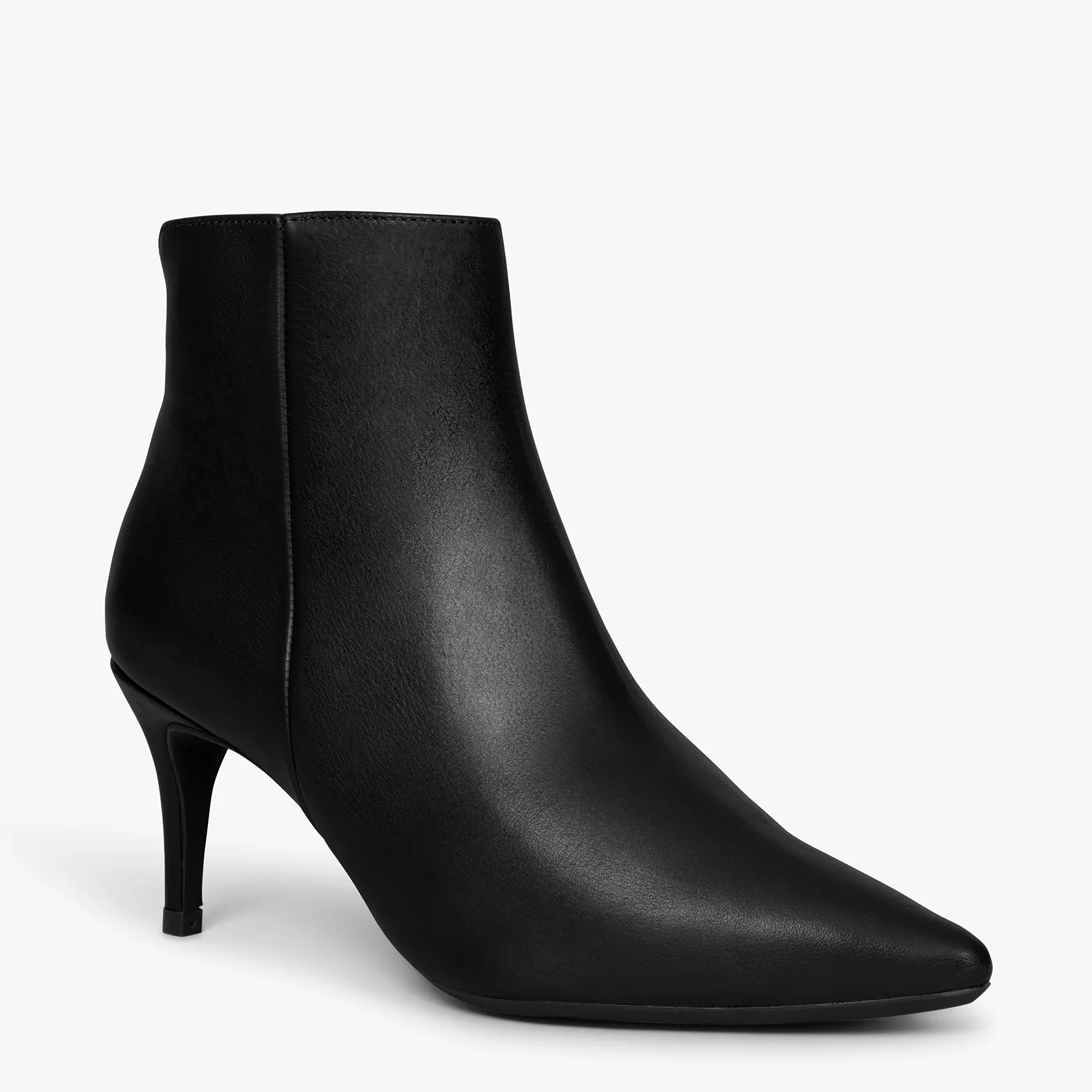 OUTFIT Botines de piel con tacón de aguja NEGROS - Image 2