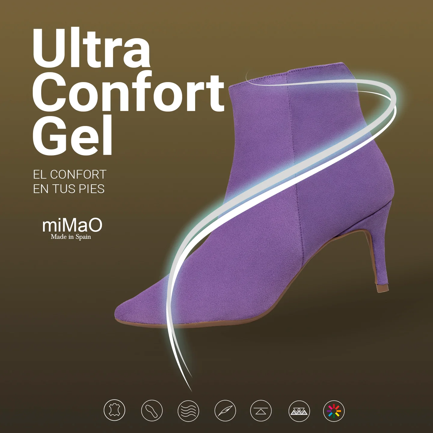 OUTFIT Botines de piel con tacón de aguja NEGROS - Image 7