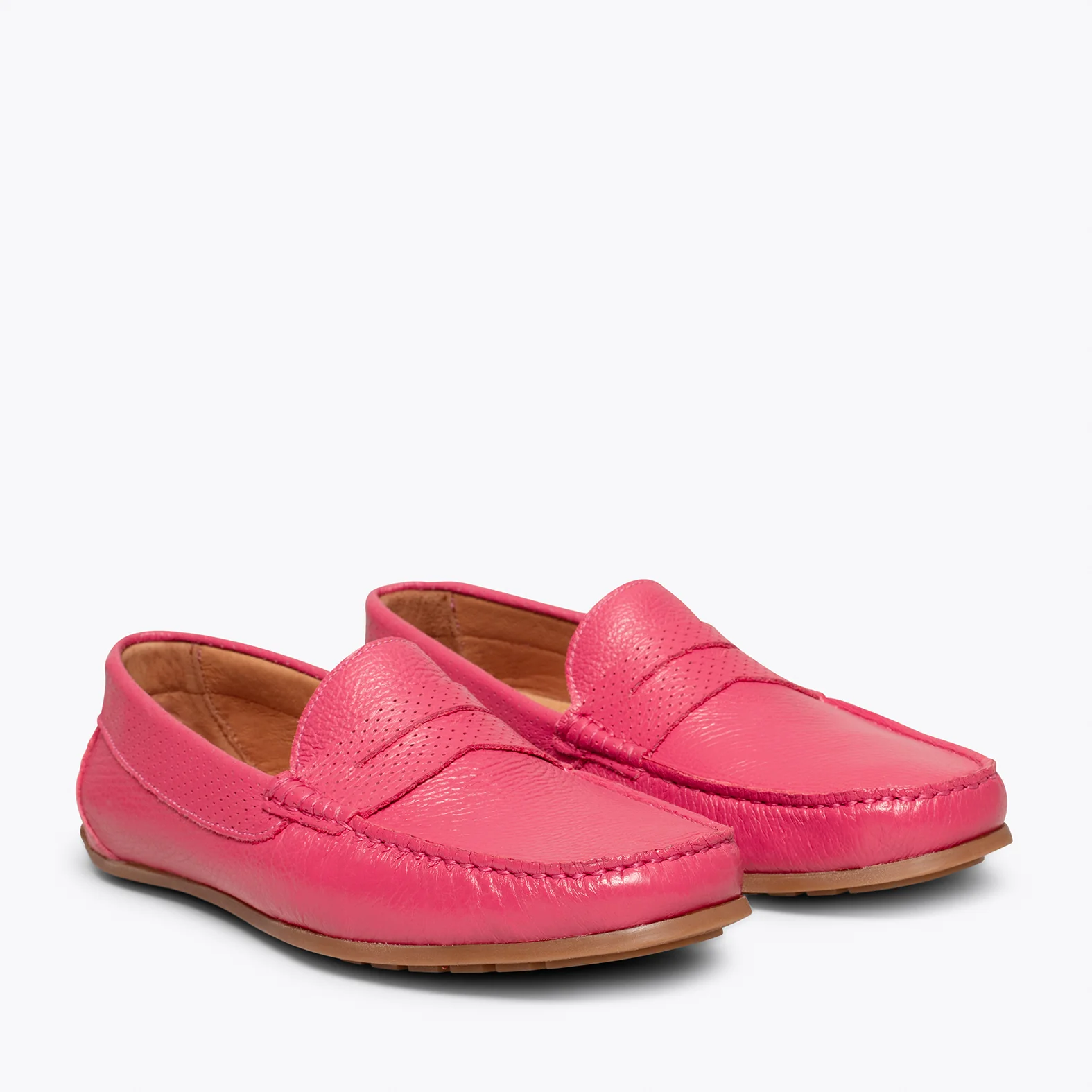 MOCASÍN Calzado casual para hombre de piel ROSA - Image 3
