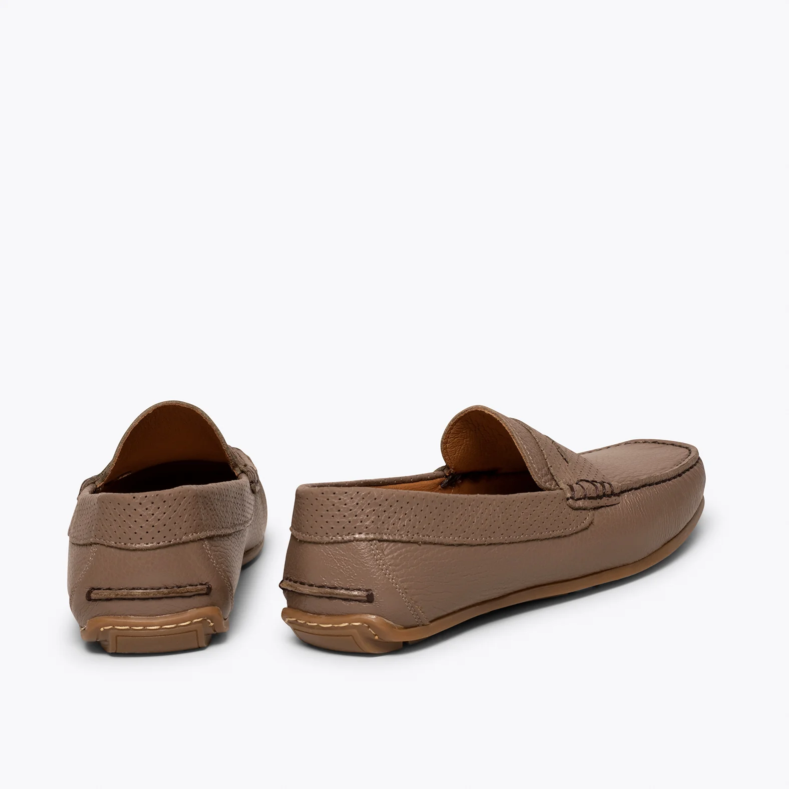 MOCASÍN Calzado casual para hombre de piel TAUPE - Image 4
