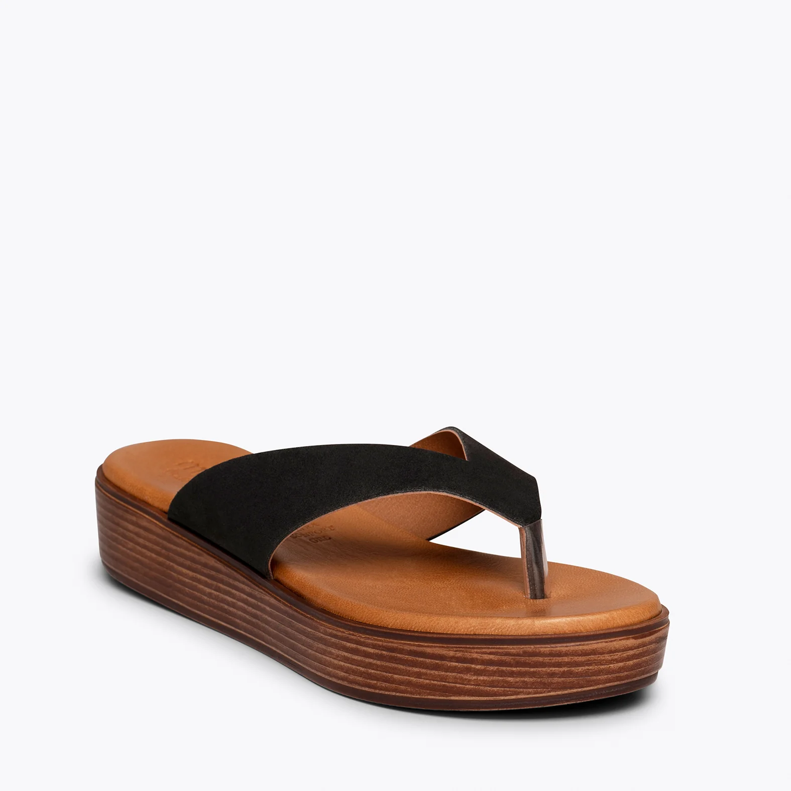 BASIC Sandalias NEGRAS de dedo con plataforma - Image 2