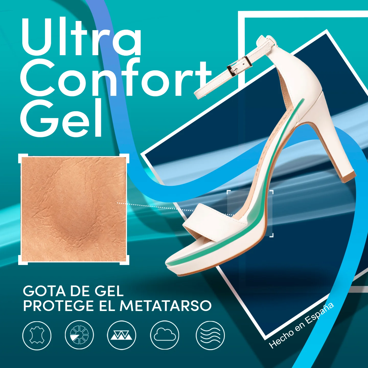 FIESTA - Sandalia con plataforma elegante GRIS AZULADO - Image 8
