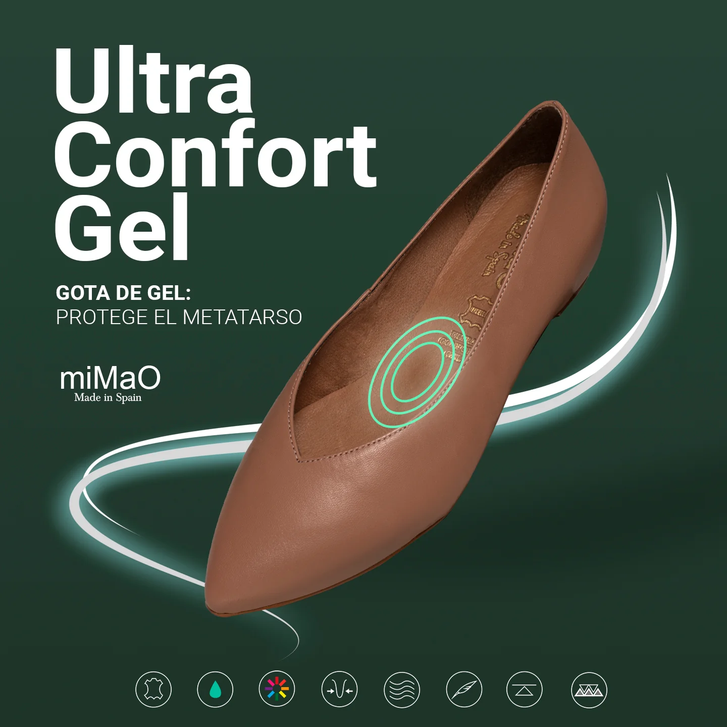 URBAN CUÑA - Zapatos CAMEL con cuña interna - Image 7