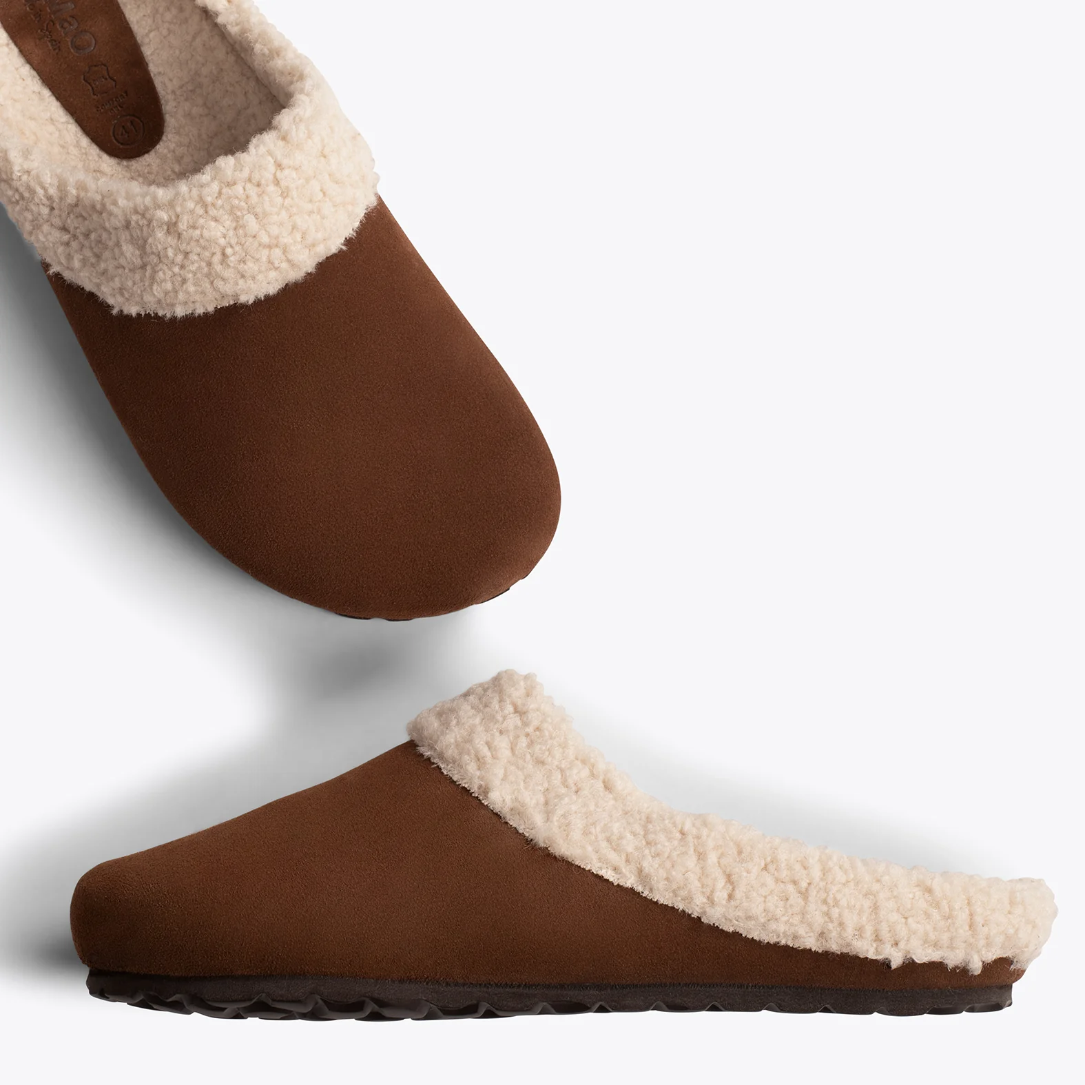 DREAM HOME Zapatillas con borreguito para hombre MARRONES - Image 5