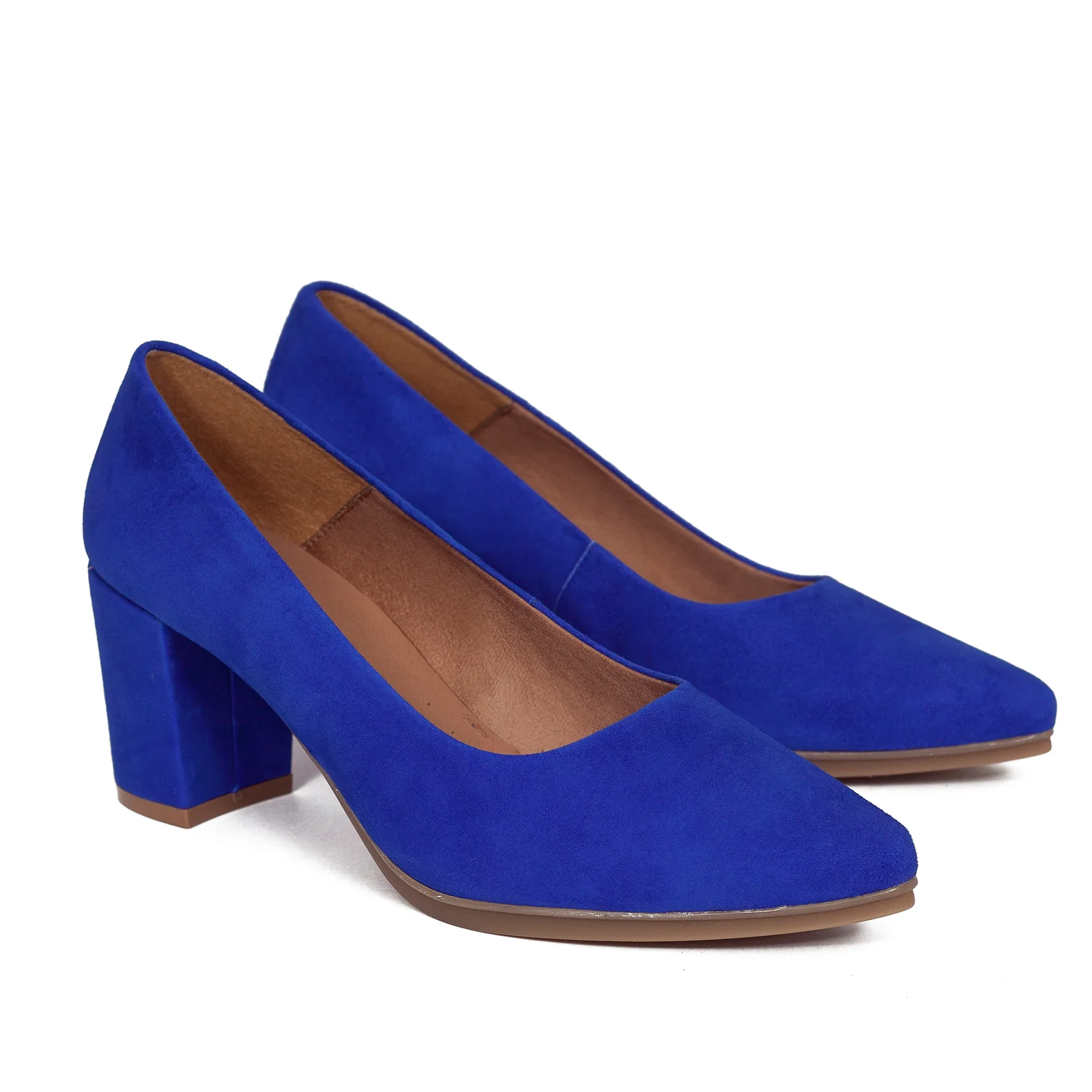 URBAN S - Zapatos mujer tacón ancho AZUL REAL - Image 2
