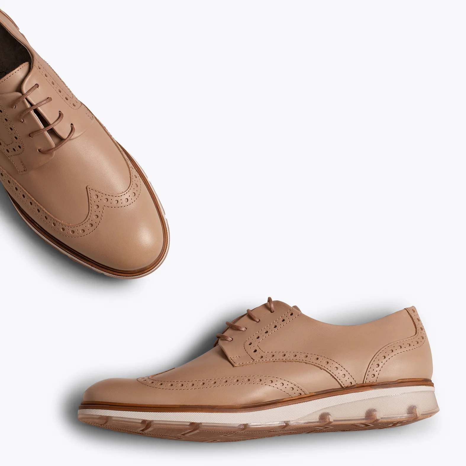 OXFORD Zapatos con cordones de hombre y picado inglés TAUPE - Image 6