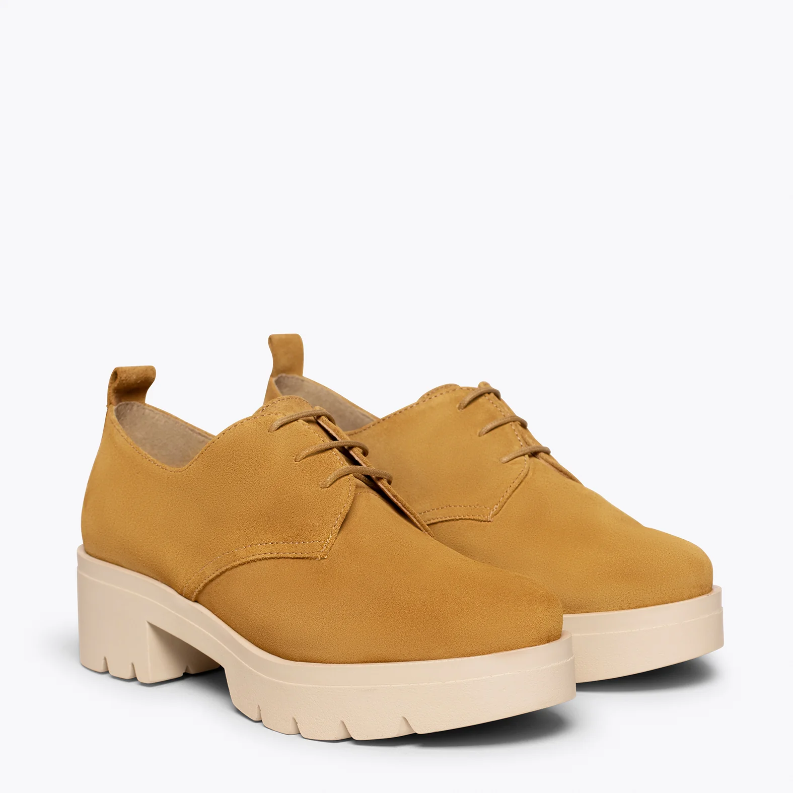 CANDEM Zapatos con cordones con tacón y plataforma CUERO - Image 3