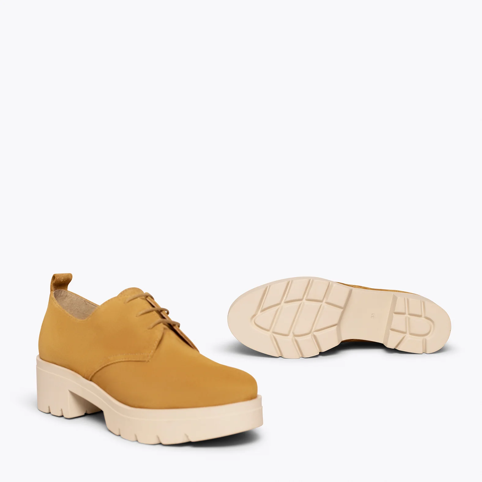 CANDEM Zapatos con cordones con tacón y plataforma CUERO - Image 4
